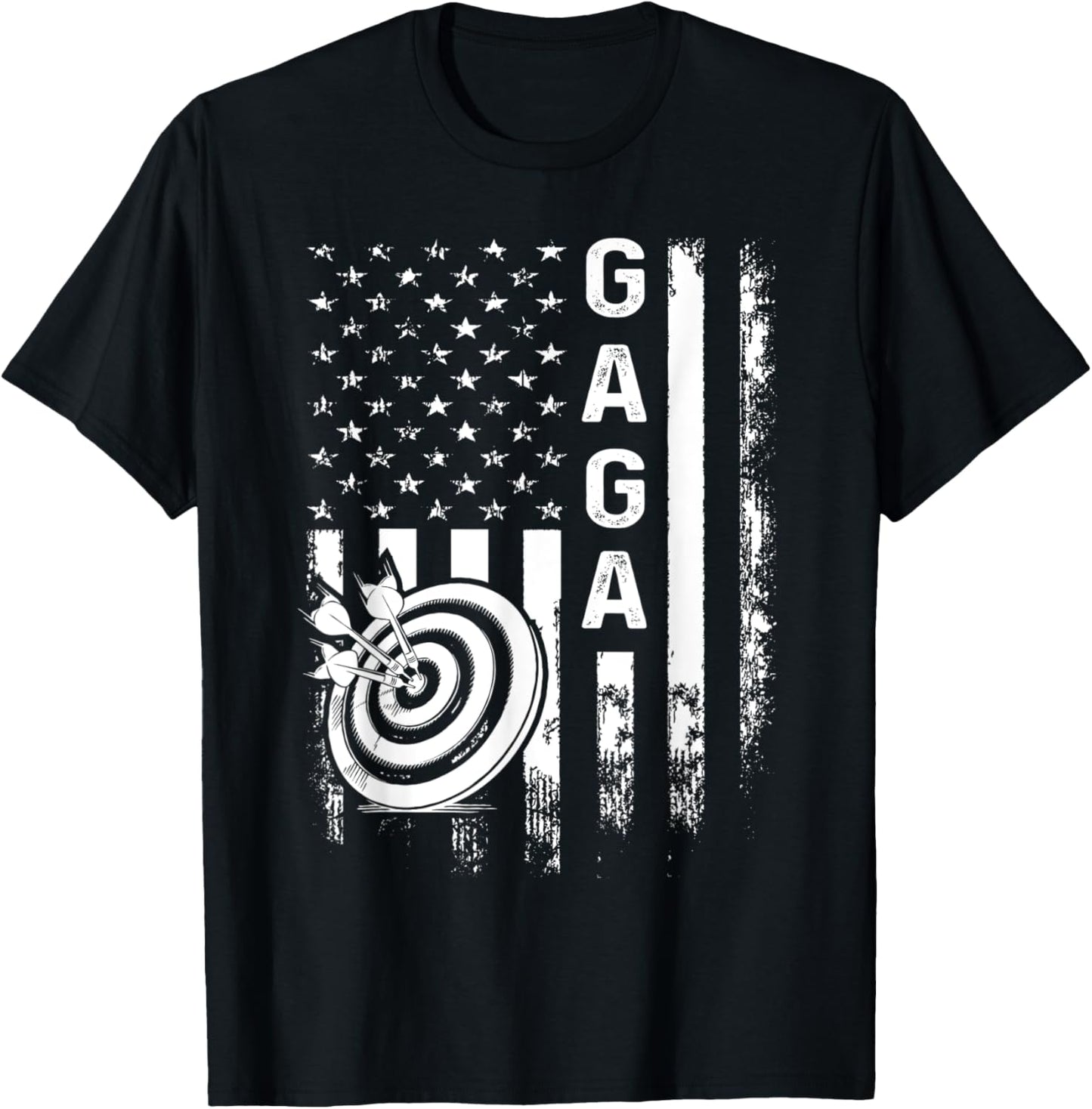 Darts Gaga American Flag Vintage Christmas Xmas T-Shirt for Women Kids Men