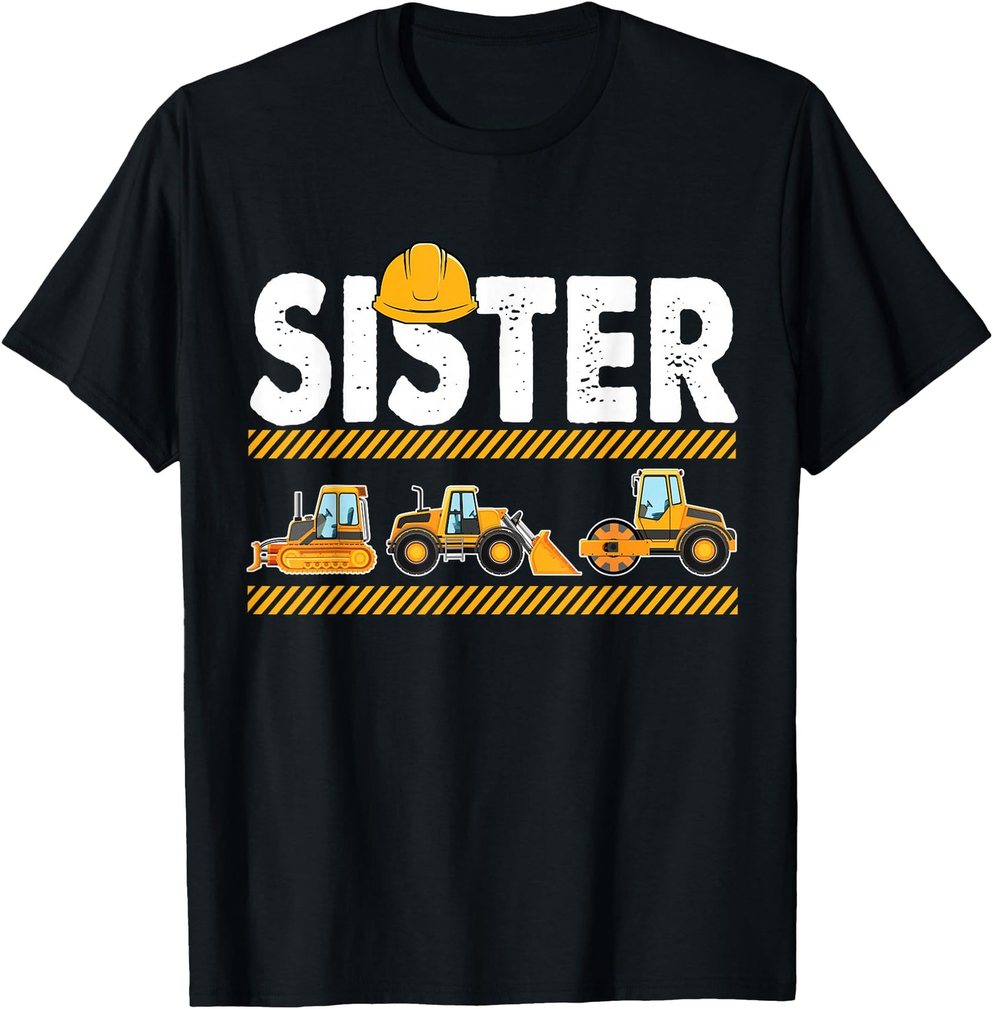 Funny Sister Construction Excavator Matching Family