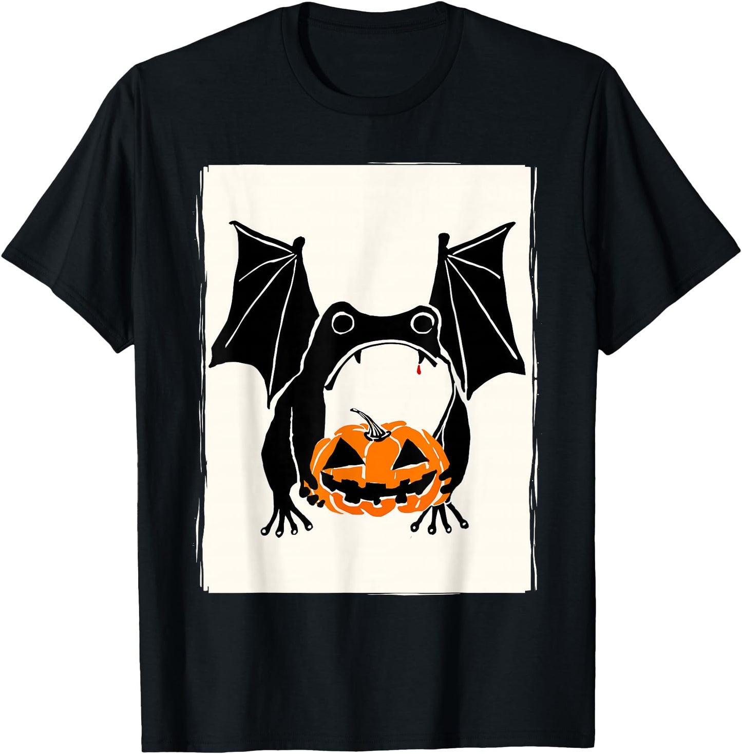 Japanese Grumpy Frog Bat Men Women Funny Halloween