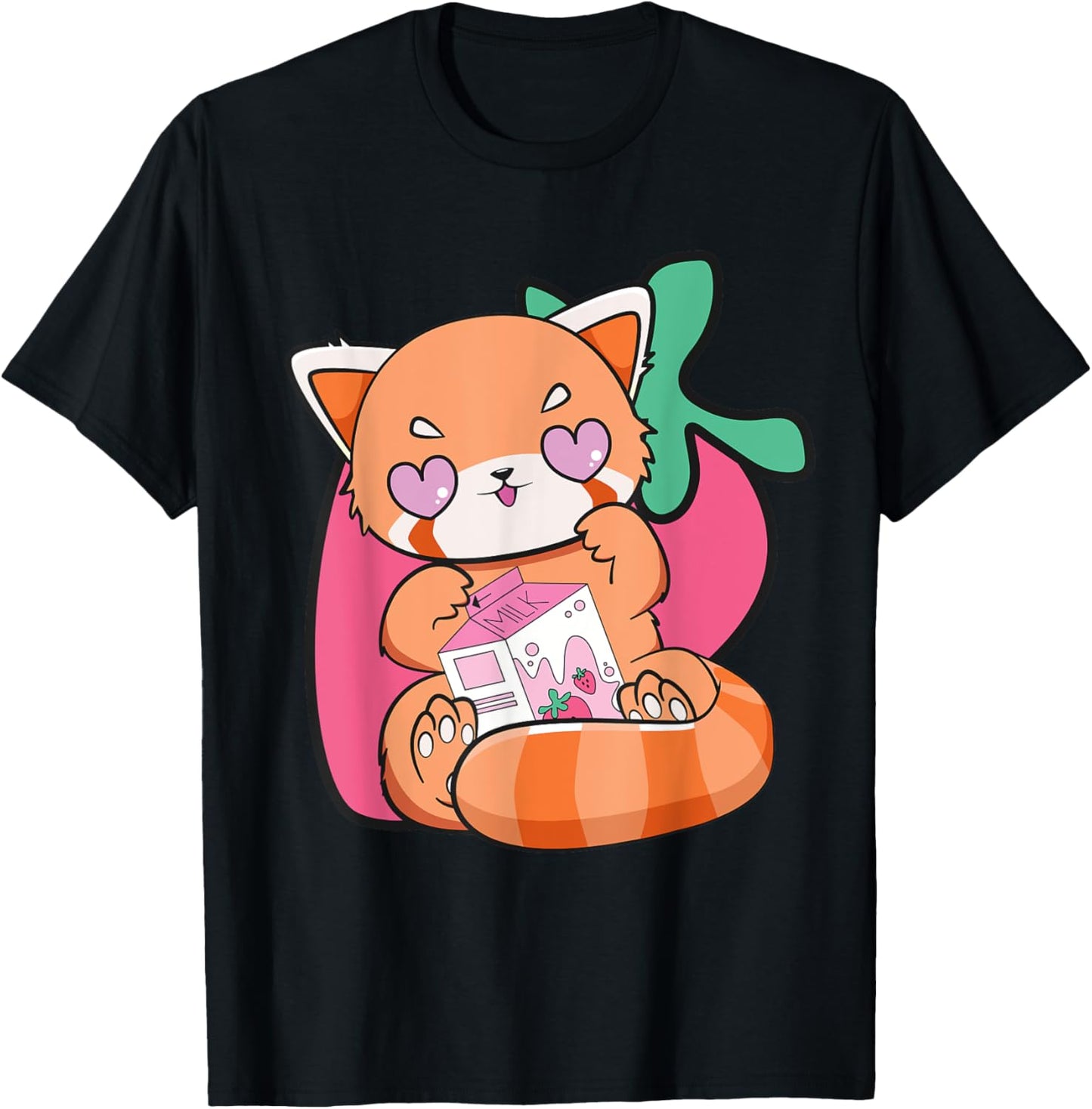 Strawberry Milk Red Panda Cute Chibi Anime Otaku Nu
