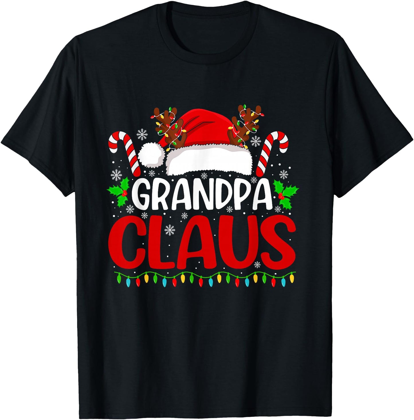 Grandpa Claus Christmas Lights Santa Family Matching Xmas