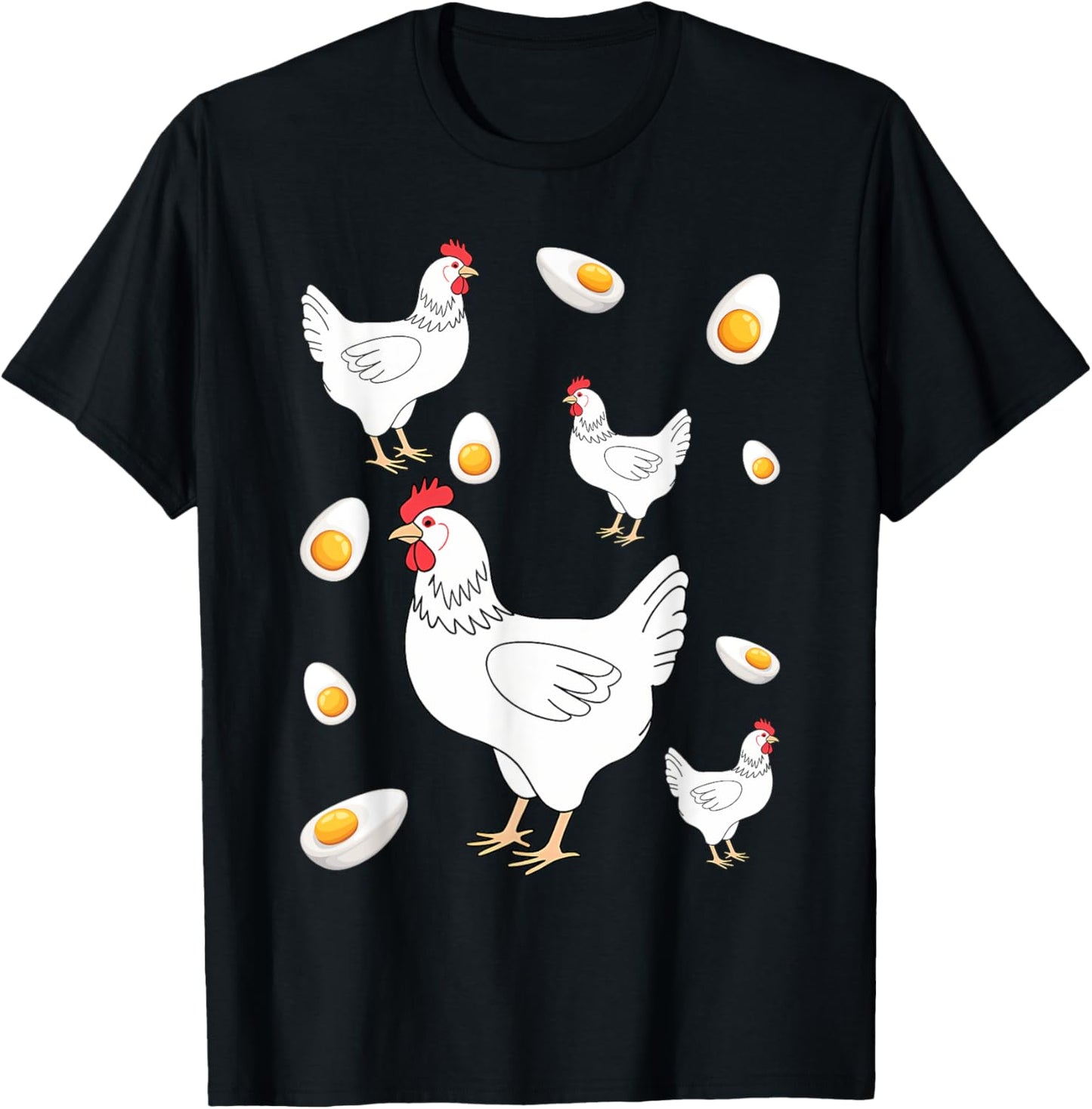 Chickens Lover Gift Co. Roseanne Chicken Retro Graphic T-Shirt, Unisex-Adults & Kids, Black, Small, Short Sleeve, T-Shirt