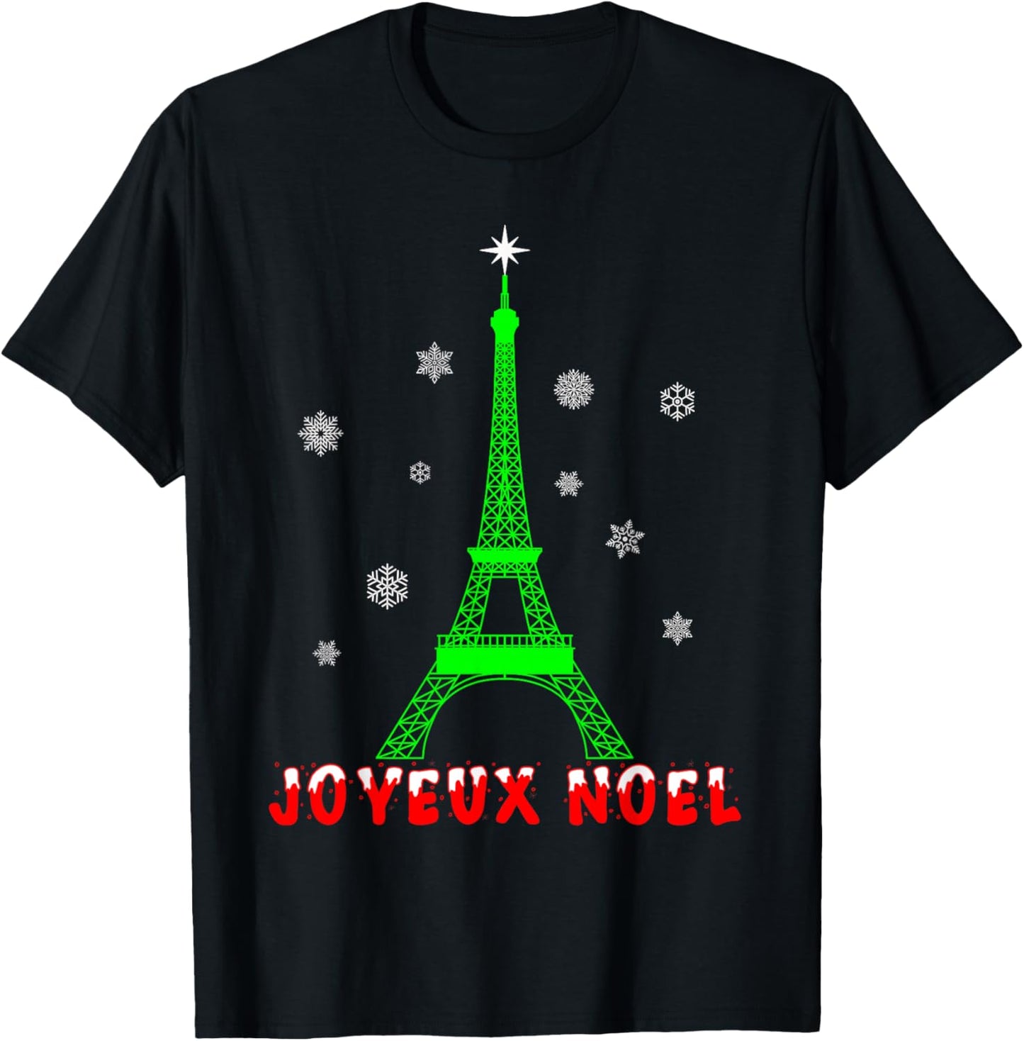 Joyeux Noel French Paris Eiffel Tower Merry Christmas Xmas