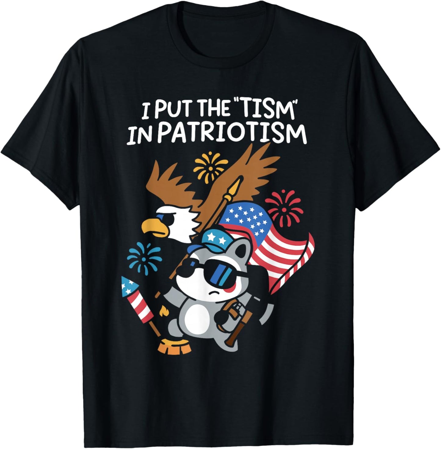 I Put The Tism in Patriotism Athletic Eagle
