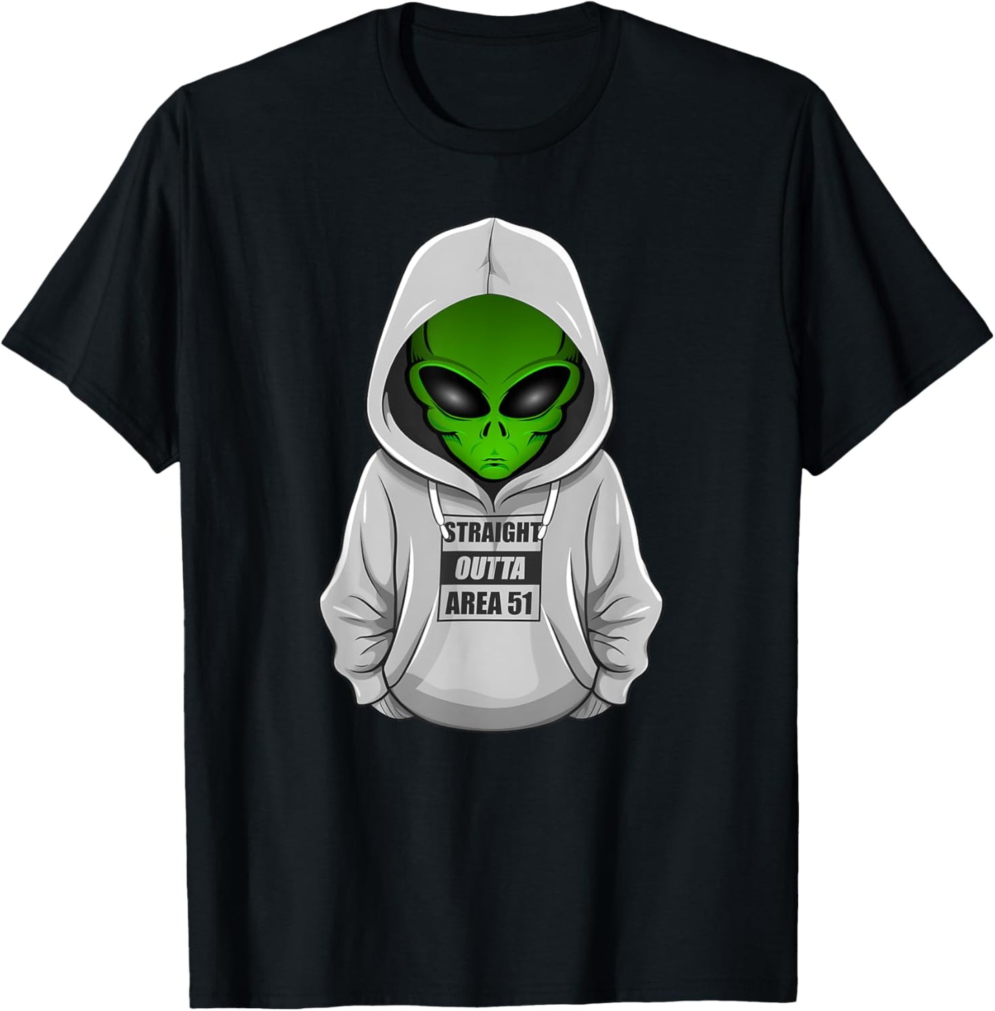 Cool Alien Halloween Costume Hoodie Straight Outta Area 51