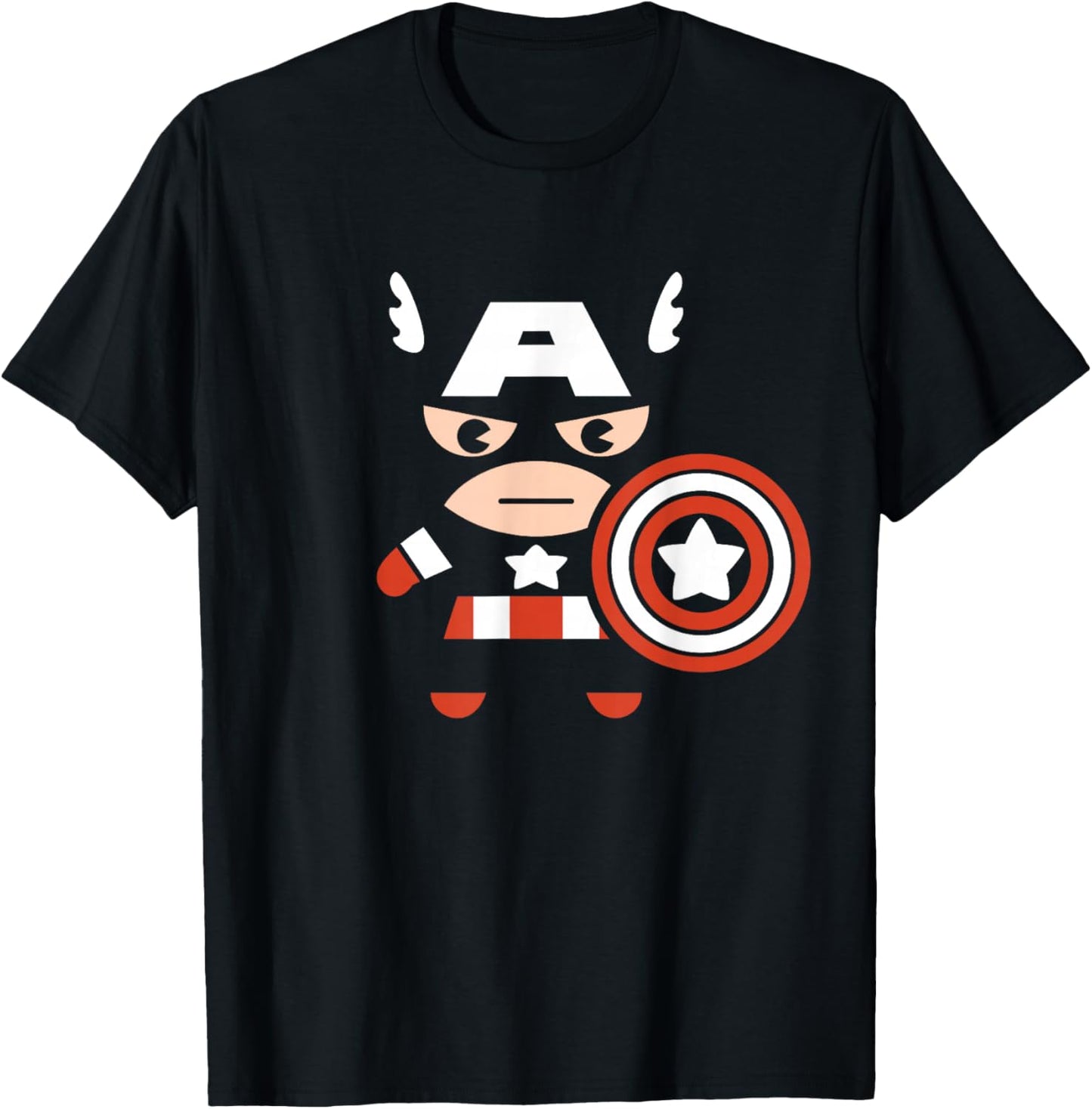 Marvel Kawaii Chibi Captain America Minimalistic Logo
