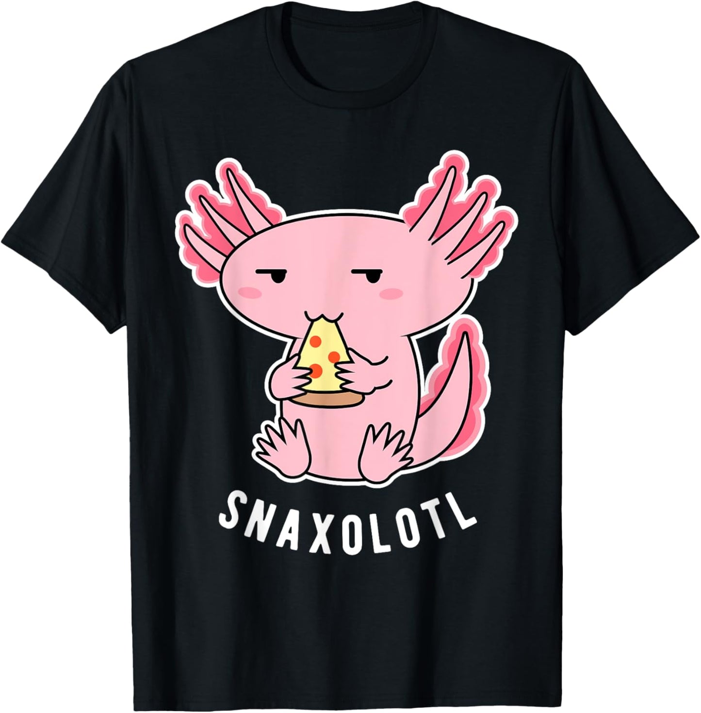 Cute Axolotl Lover Snaxolotl Eating Pizza Kawaii Anime
