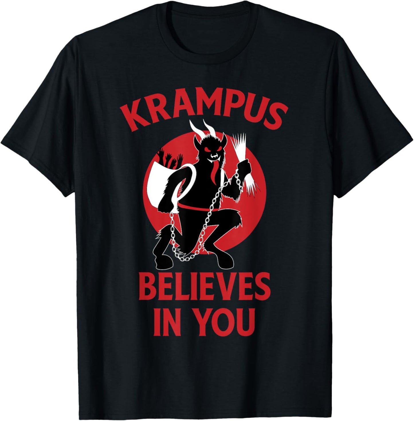 Check out my other Xmas T-Shirts Krampus Believes In You Germanic Christmas Demon Unisex-Adults T-Shirt Black Small