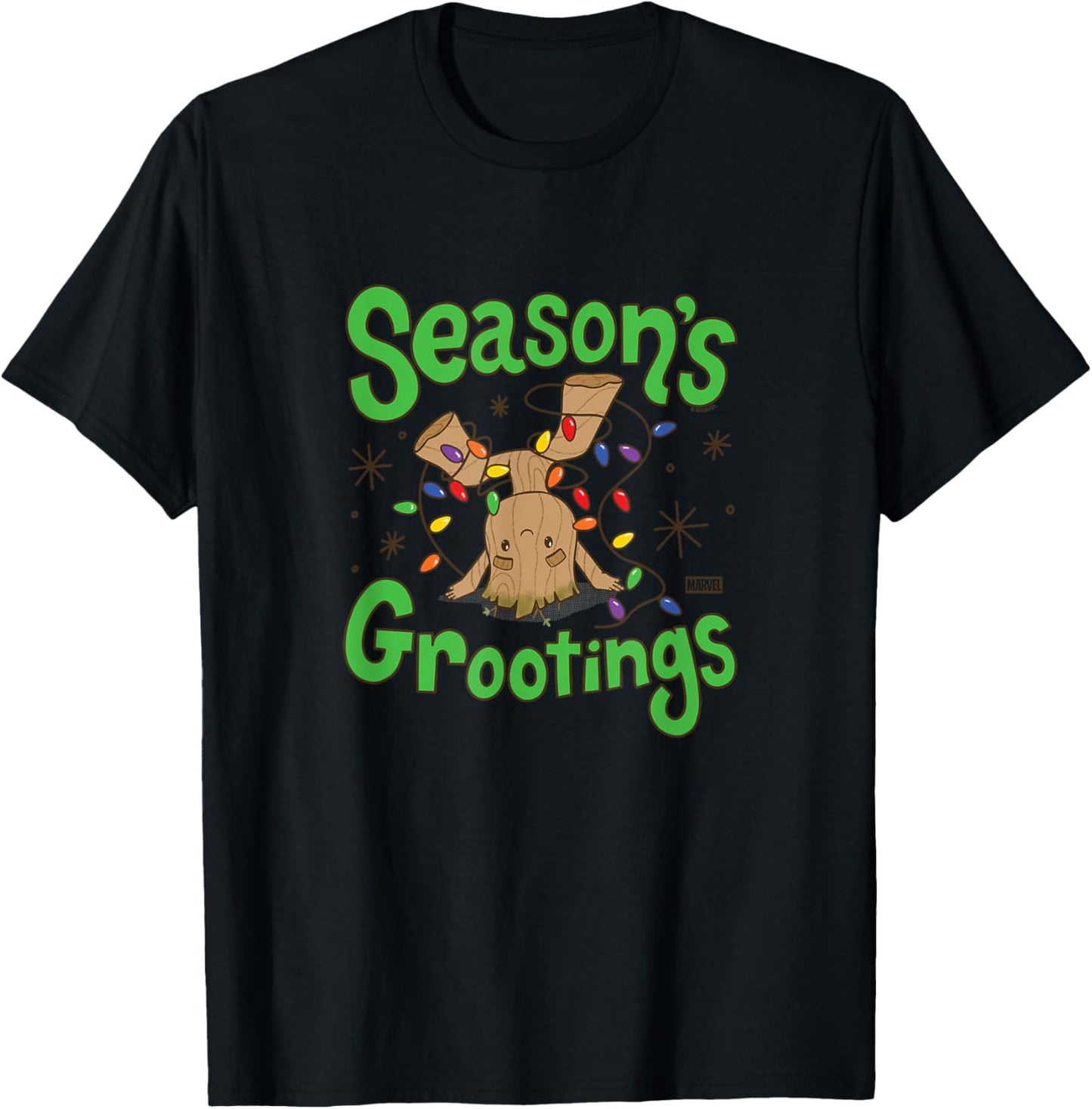 Season\u2019s Grootings Funny Marvel Holiday Groot Design