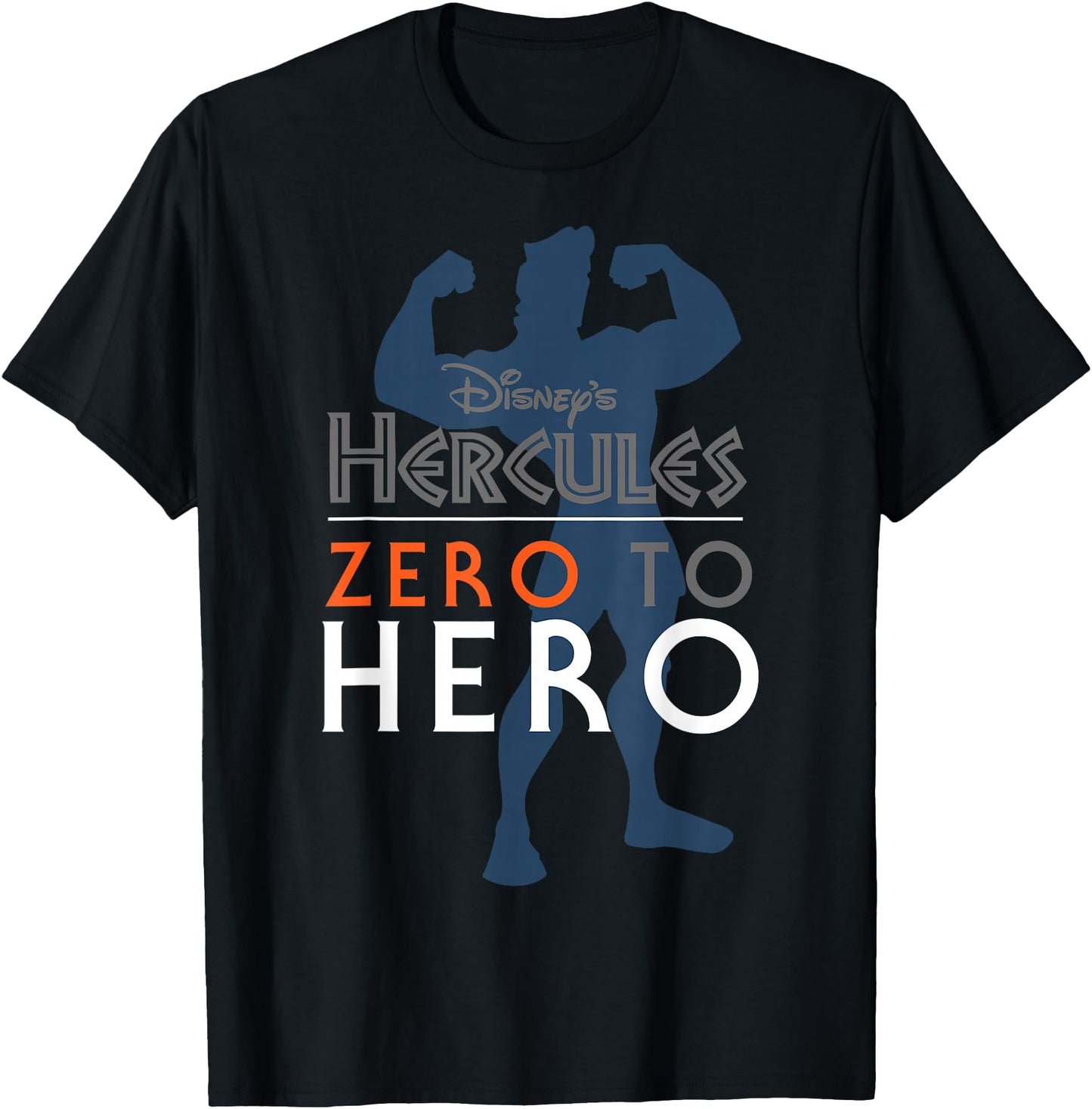 Disney Hercules Zero To Hero Silhouette Graphic T-Shirt