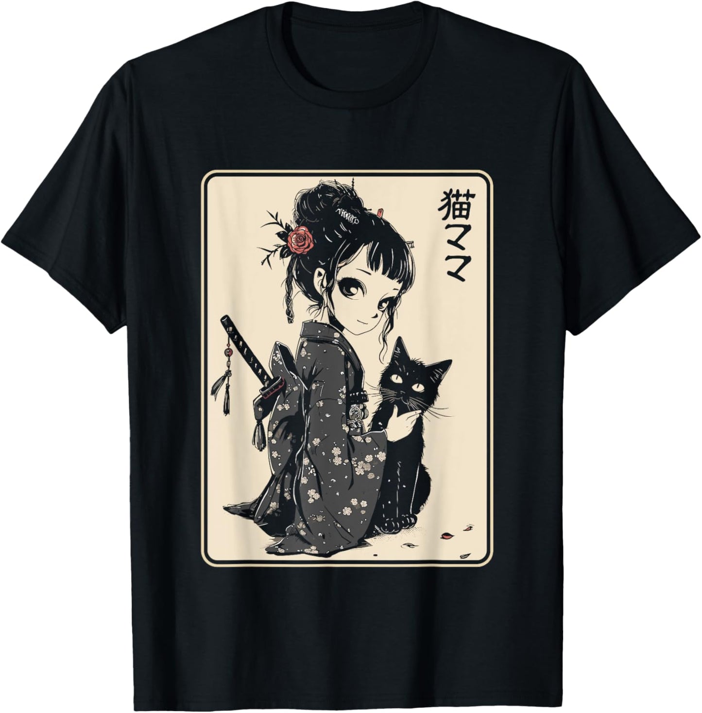 Japanese Gothic Kawaii Anime Samurai Cat Mom Woman Girls