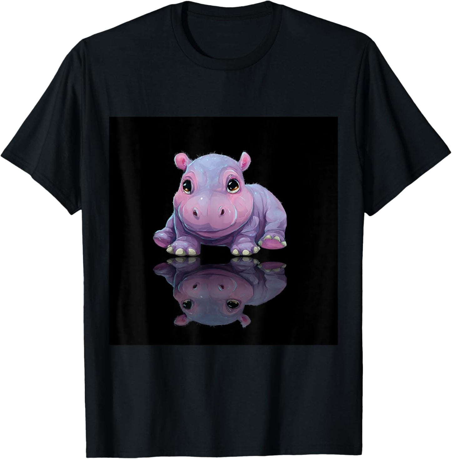 Cute Cartoon Hippo Chibi Style Cute Baby Hippo