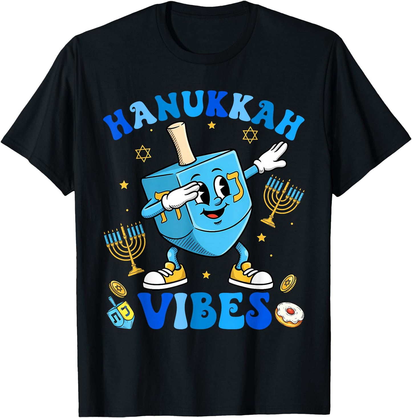 Hanukkah Vibe Funny Dreidel Dabbing Shirt Menorah Chanukah