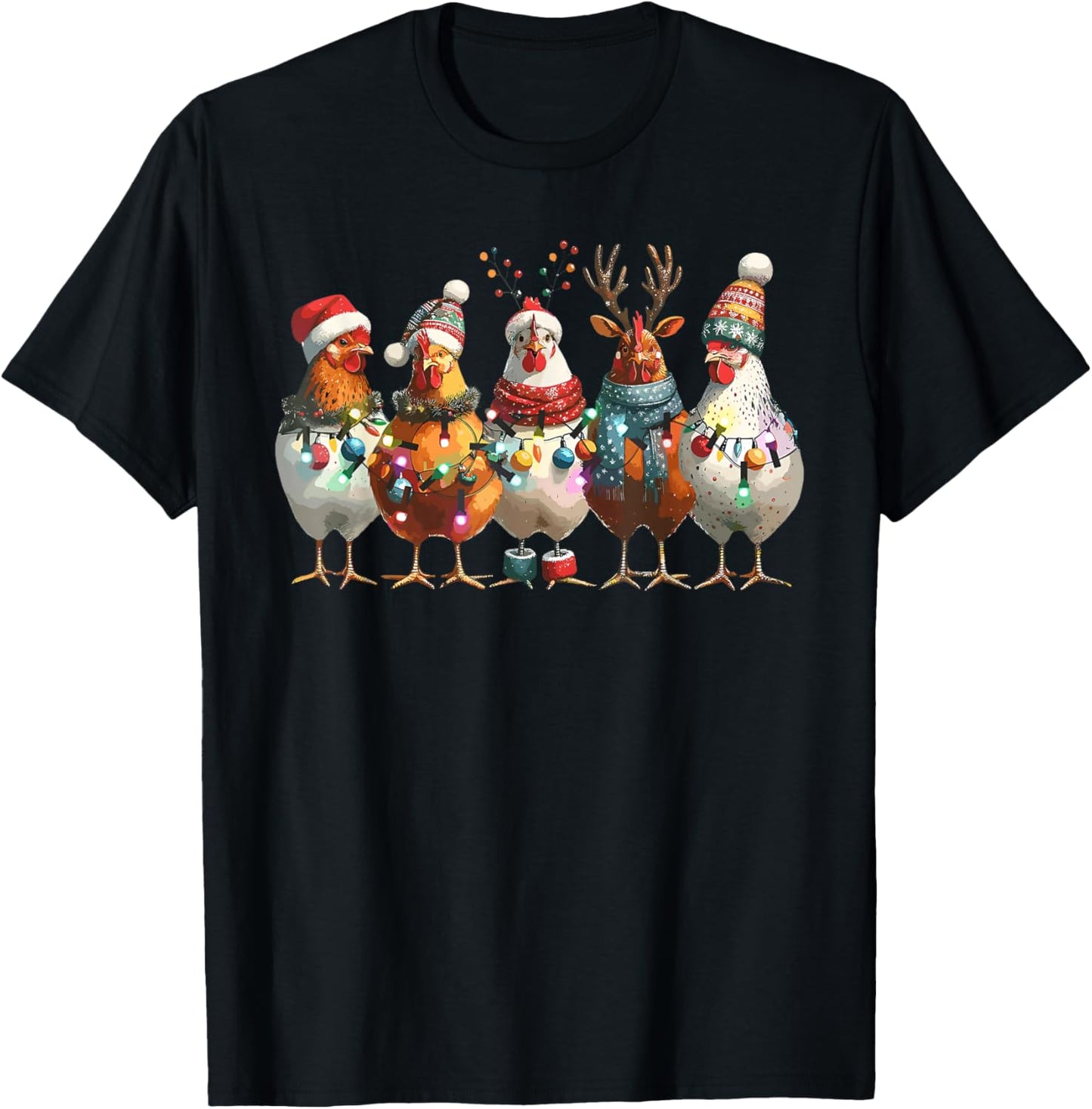 Christmas Chickens Xmas Lights Santa Xmas Pajamas Holiday