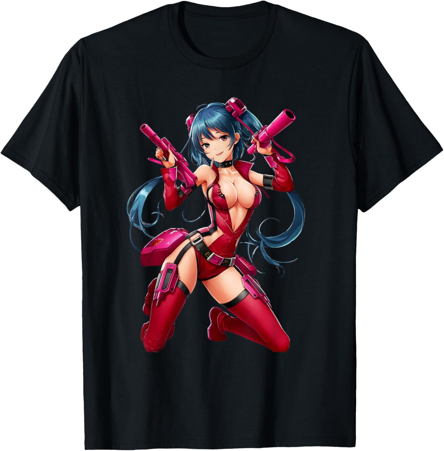 Waifu Sexy Anime Girl Horns Cyberpunk Japanese Manga Cosplay