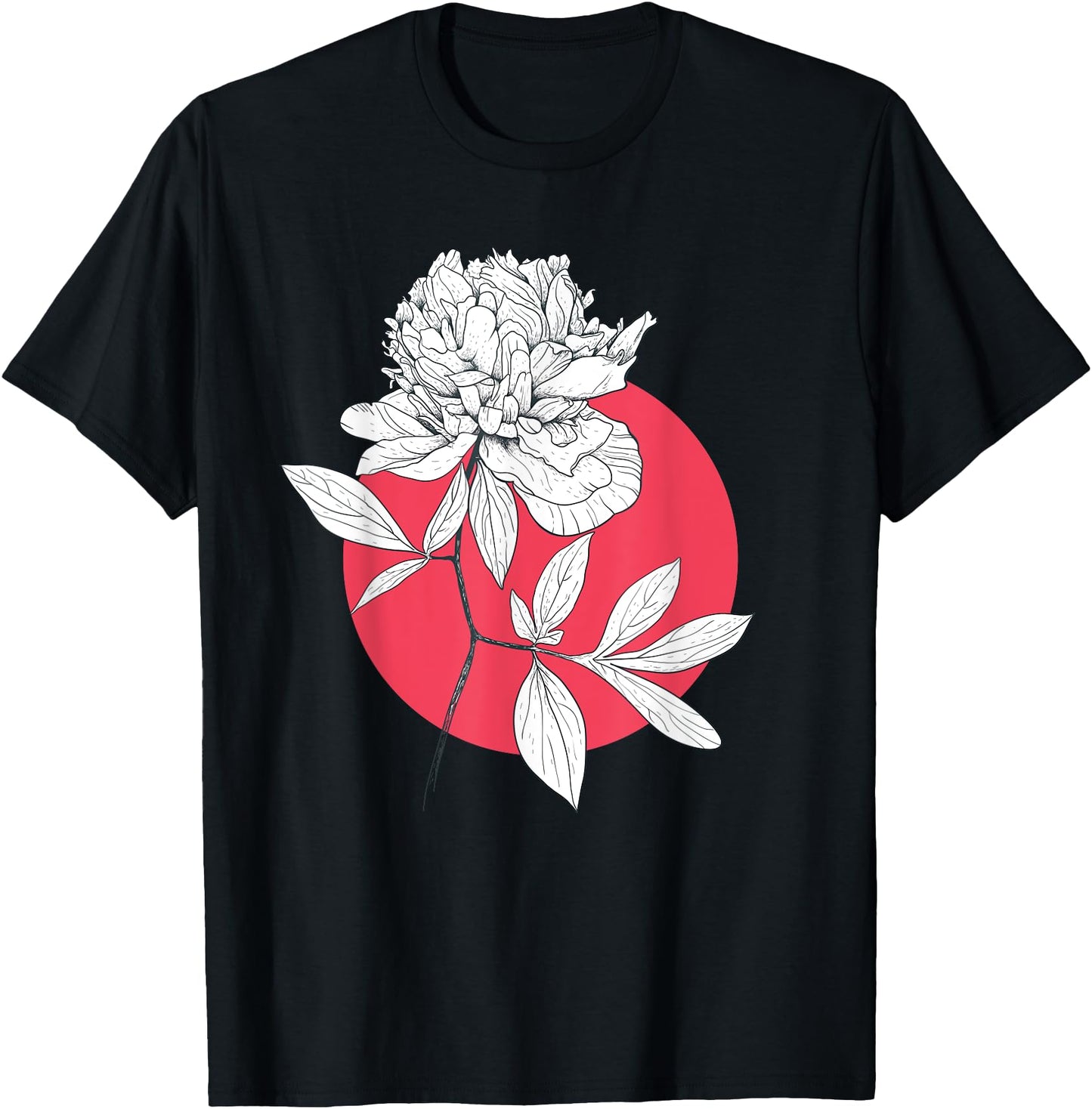 Peony Flower T-Shirt - Japanese Blossom Floral Tee