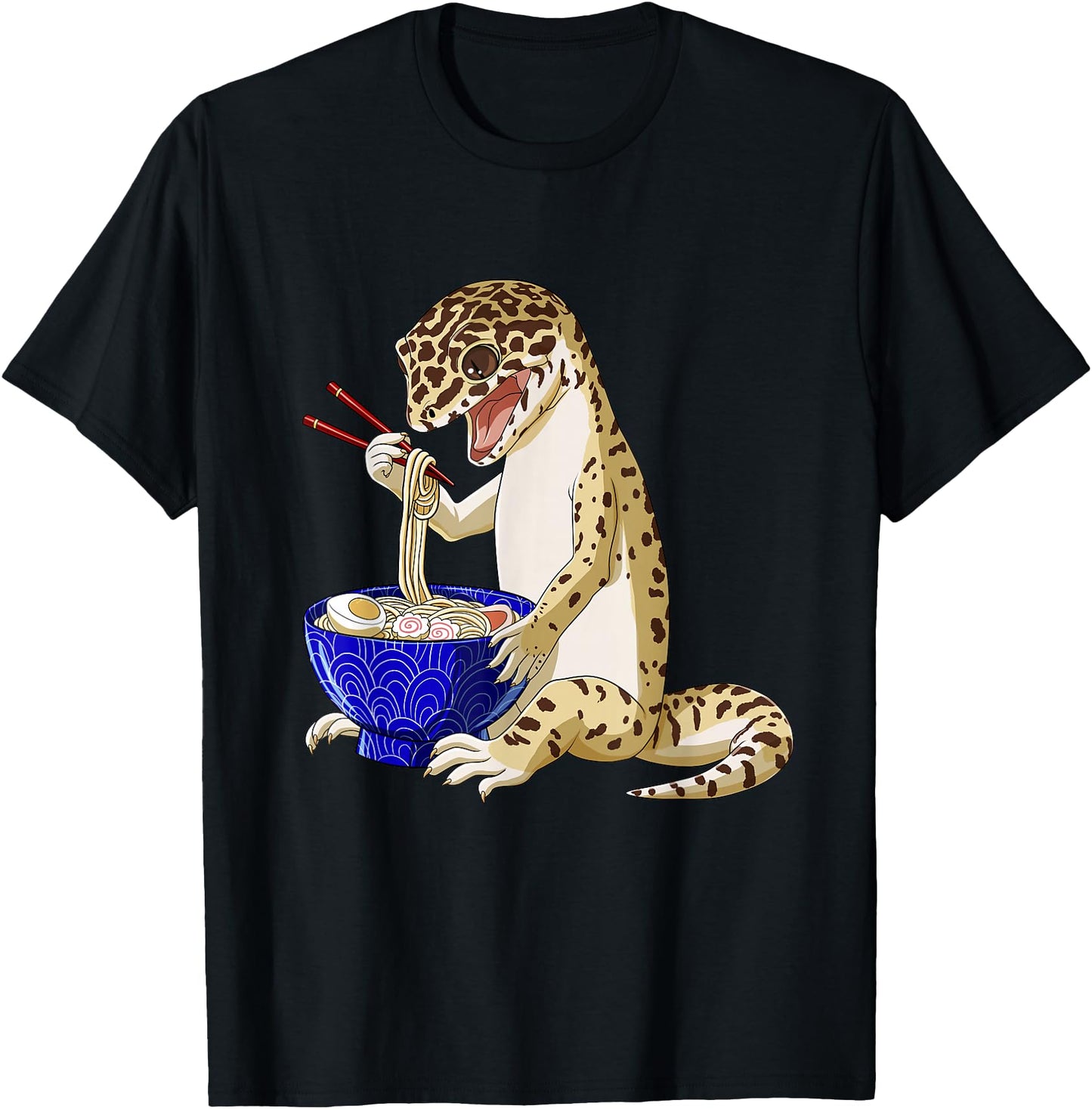 Funny Japanese Kawaii Ramen Reptile Leopard Gecko