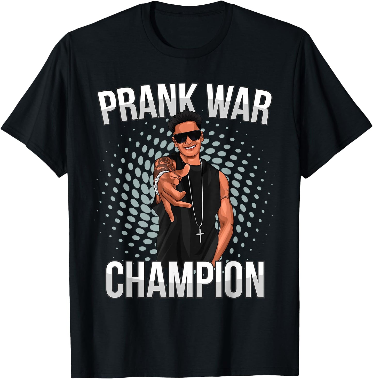 Trending Tees Men's Prank War Champion Pauly D T-Shirt, Black, Small