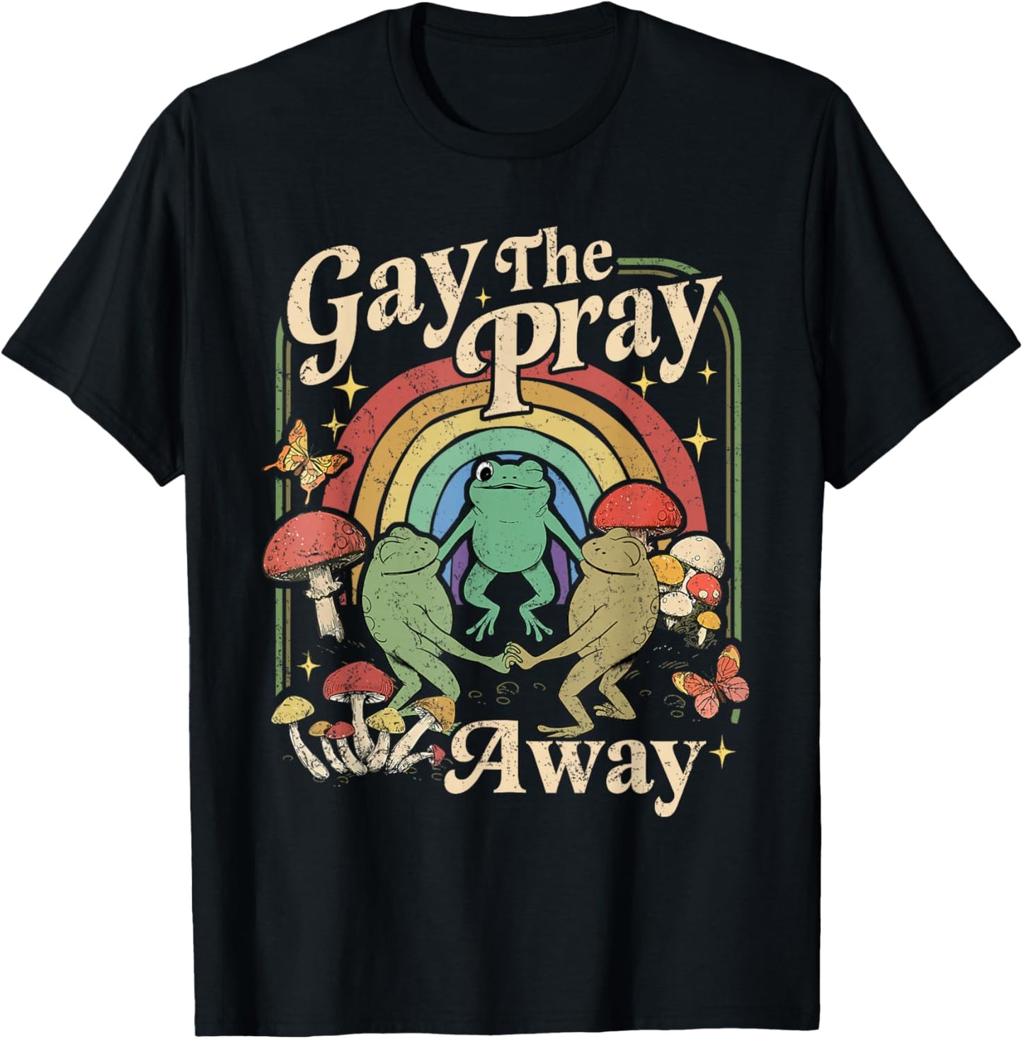 Gay The Pray Away Rainbow Funny Meme Frogs Pride LGBTQ