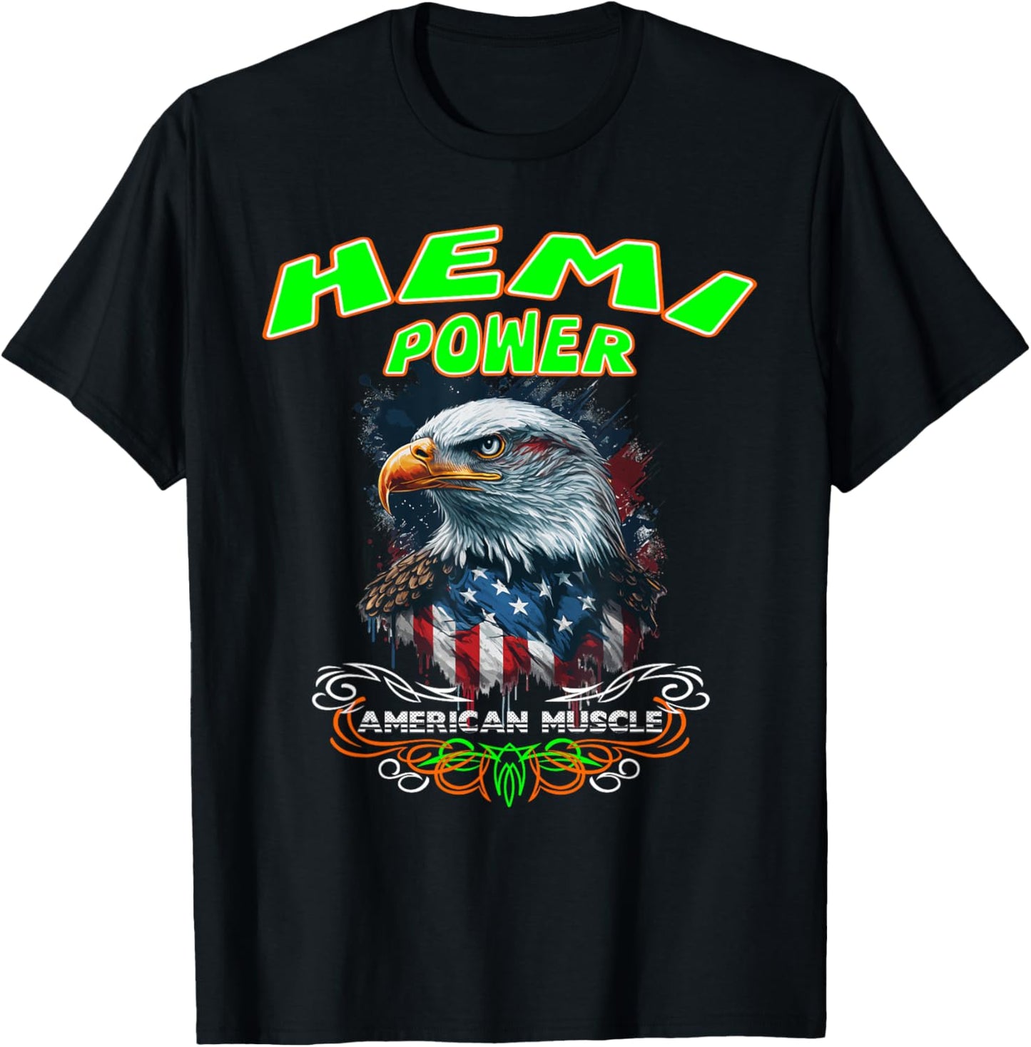 392 Hemi Power Patriotic Eagle Muscle Car Design Men T-Shirt