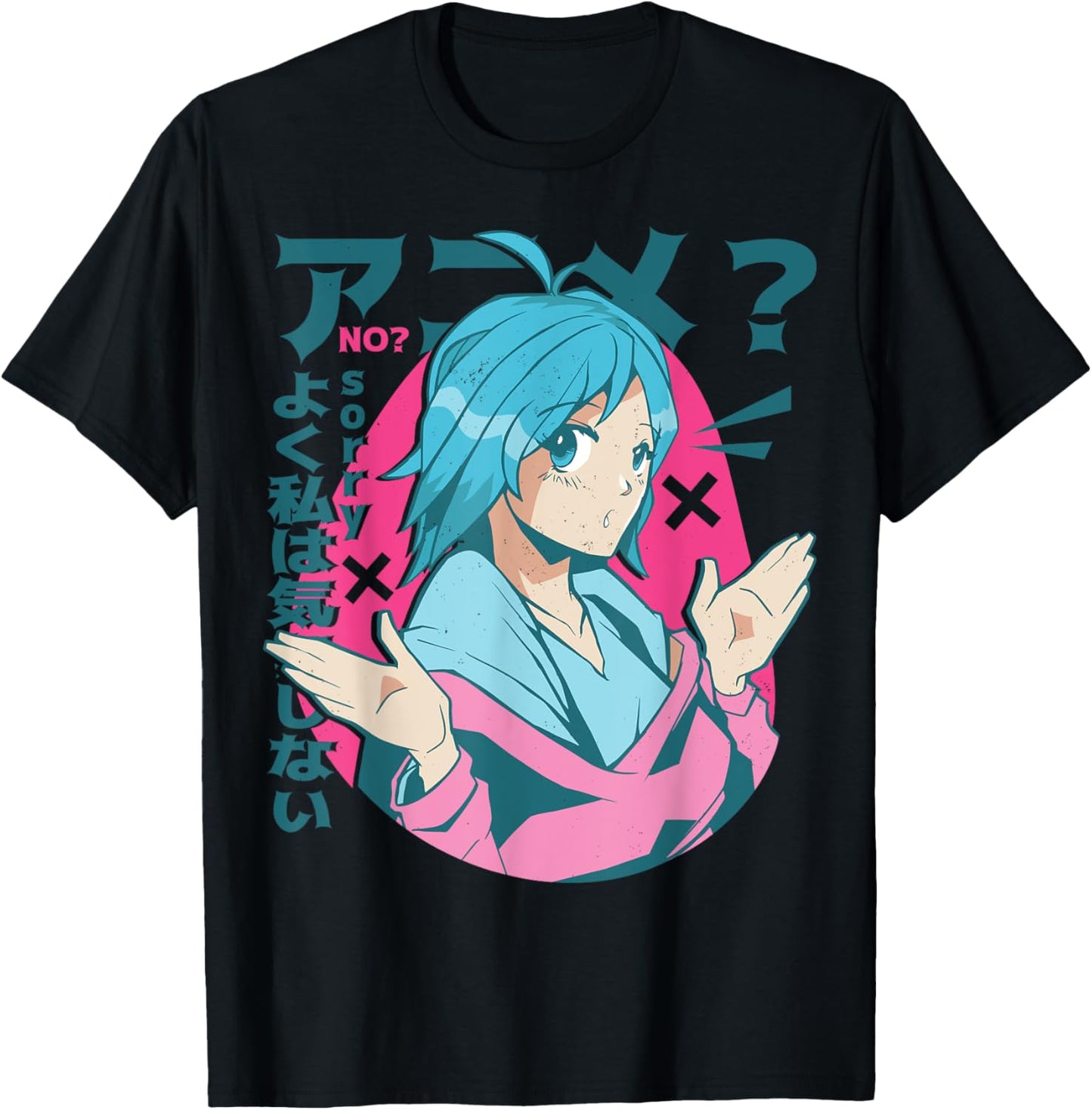 Blue Haired Anime Girl with Creative Expression