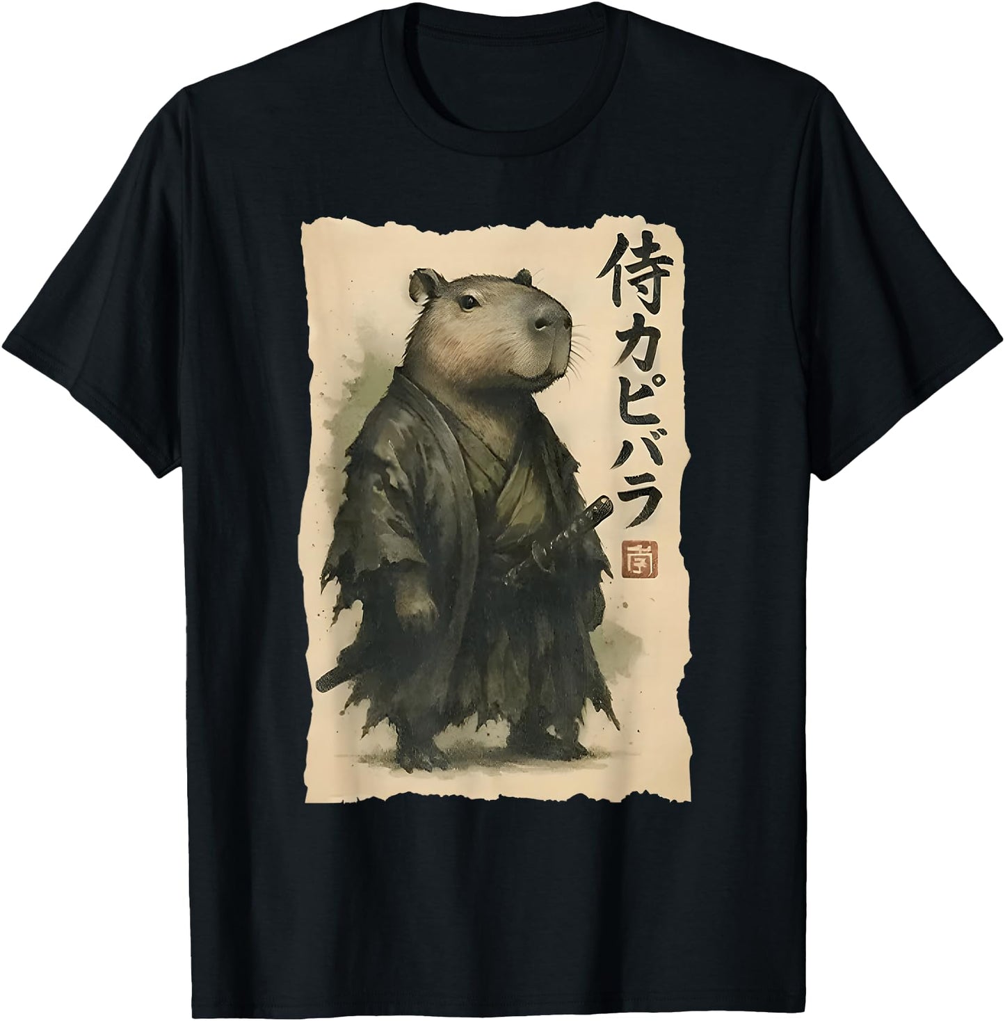 Samurai Capybara Funny Capybara Japanese Animal