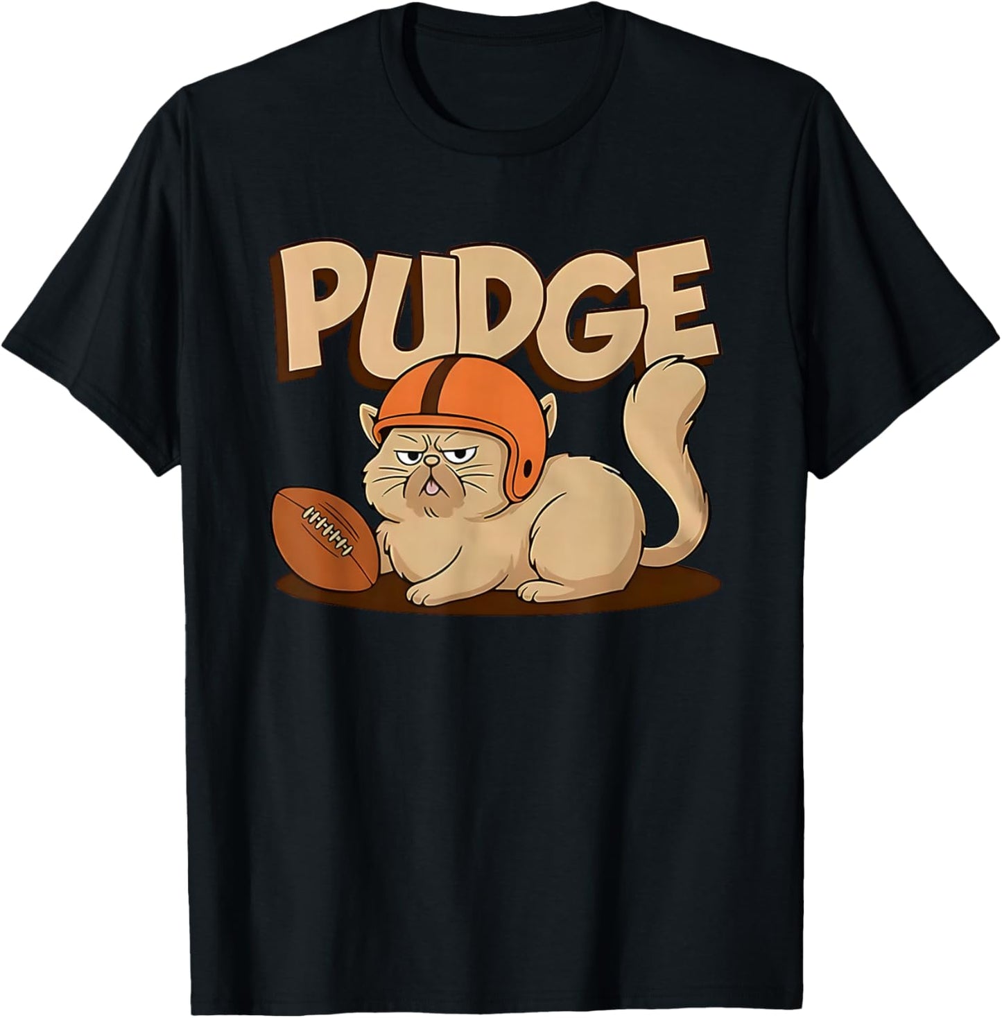 Pudge The Football cat Grumpy Game Day Mascot