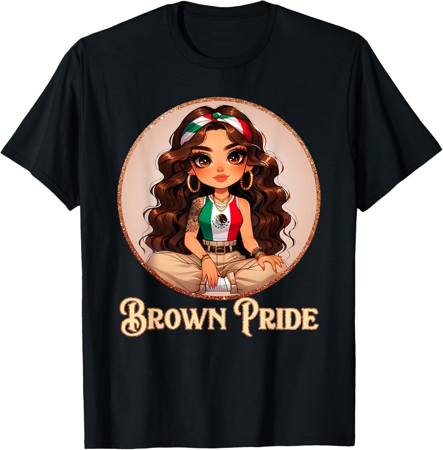 Brown Pride Chicana Chola Chibi Girl Hispanic Heritage Month
