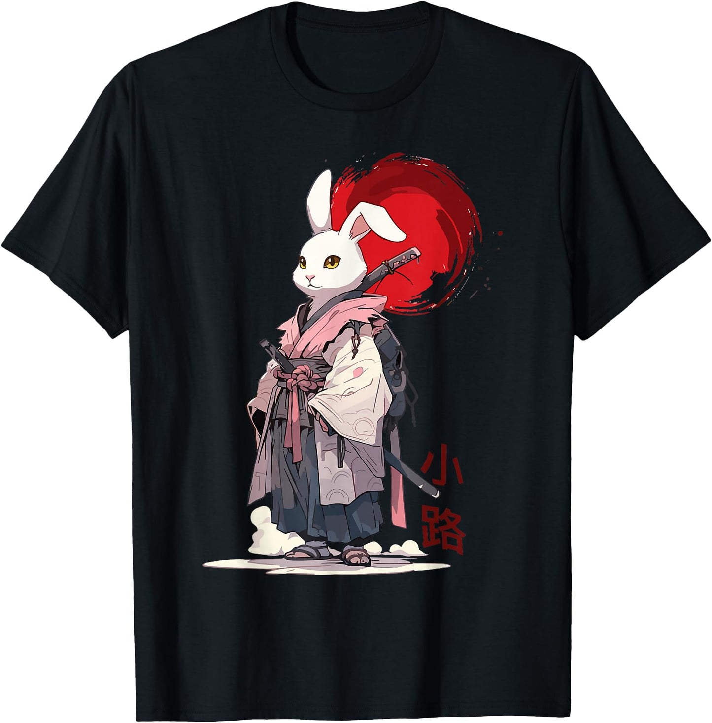 Samurai Bunny Shirts for Women Men Vintage Graphic Japanese