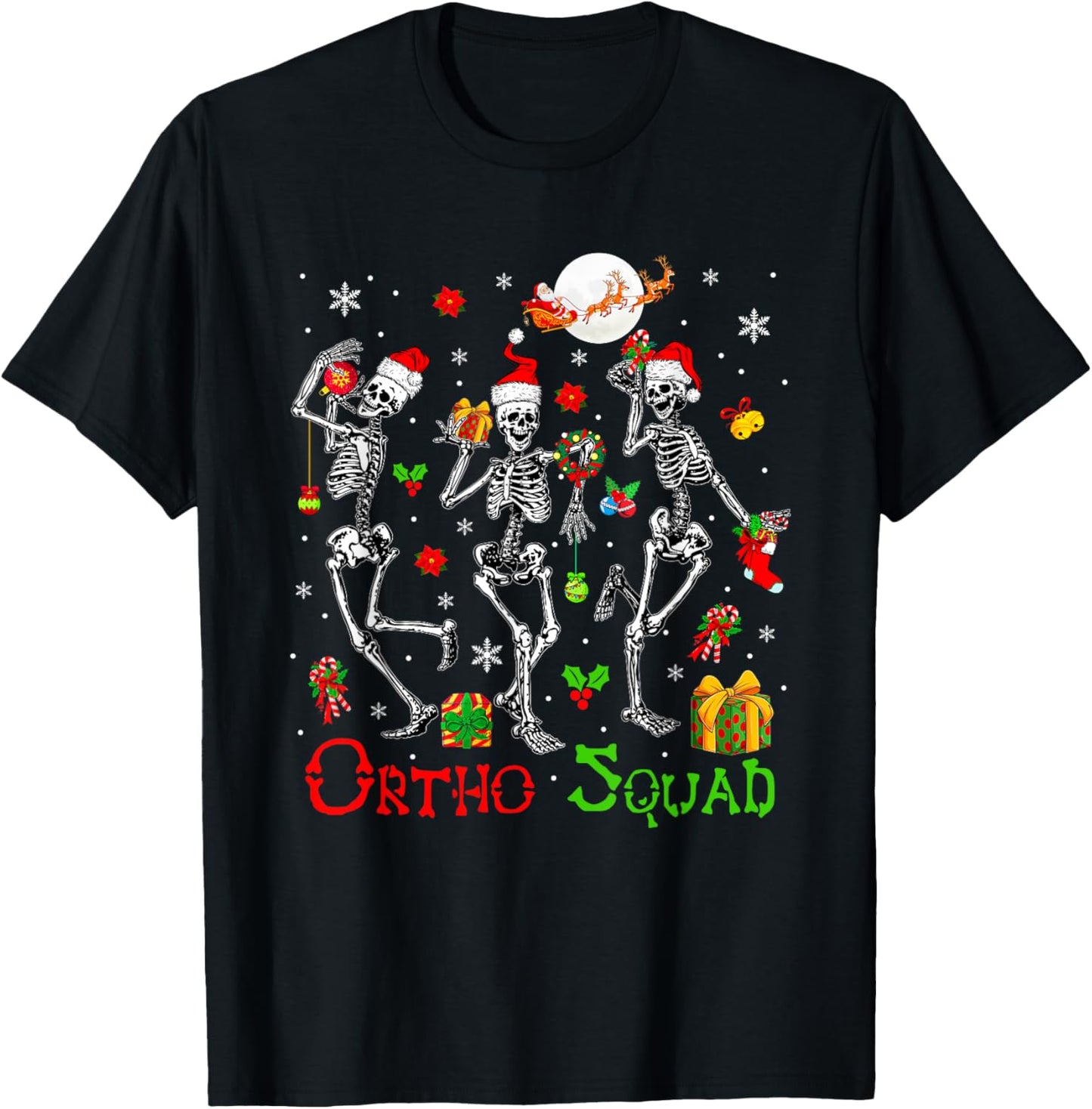 Ortho Squad Christmas Three Santa Skeletons Proud Job