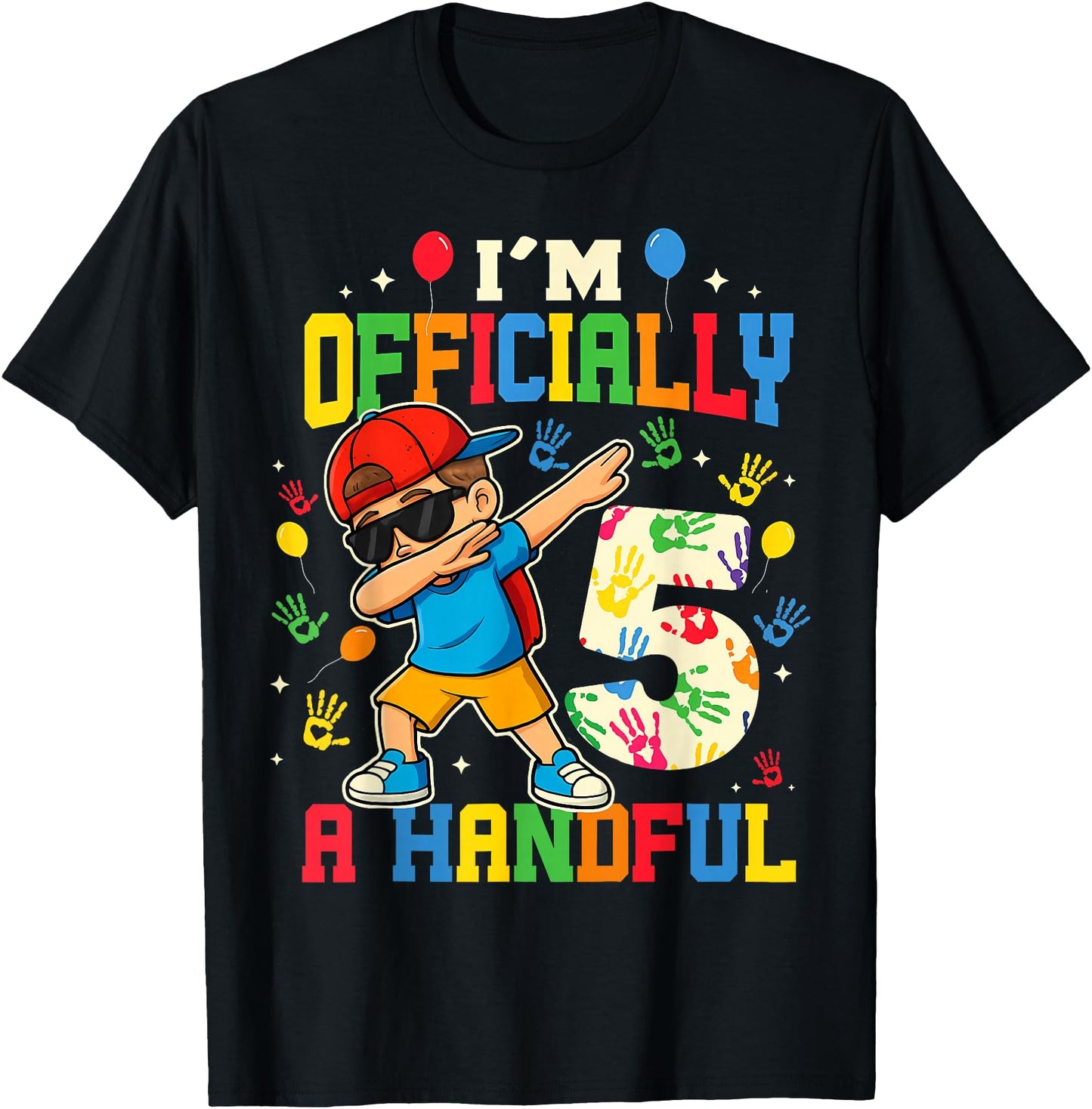 Kids I'm Officially A Handful Five Cool 5th Birthday Turning
