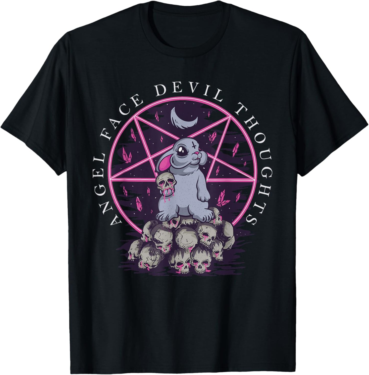 Pastel Goth Occult Kawaii Anime Angel Face Devil Thoughts