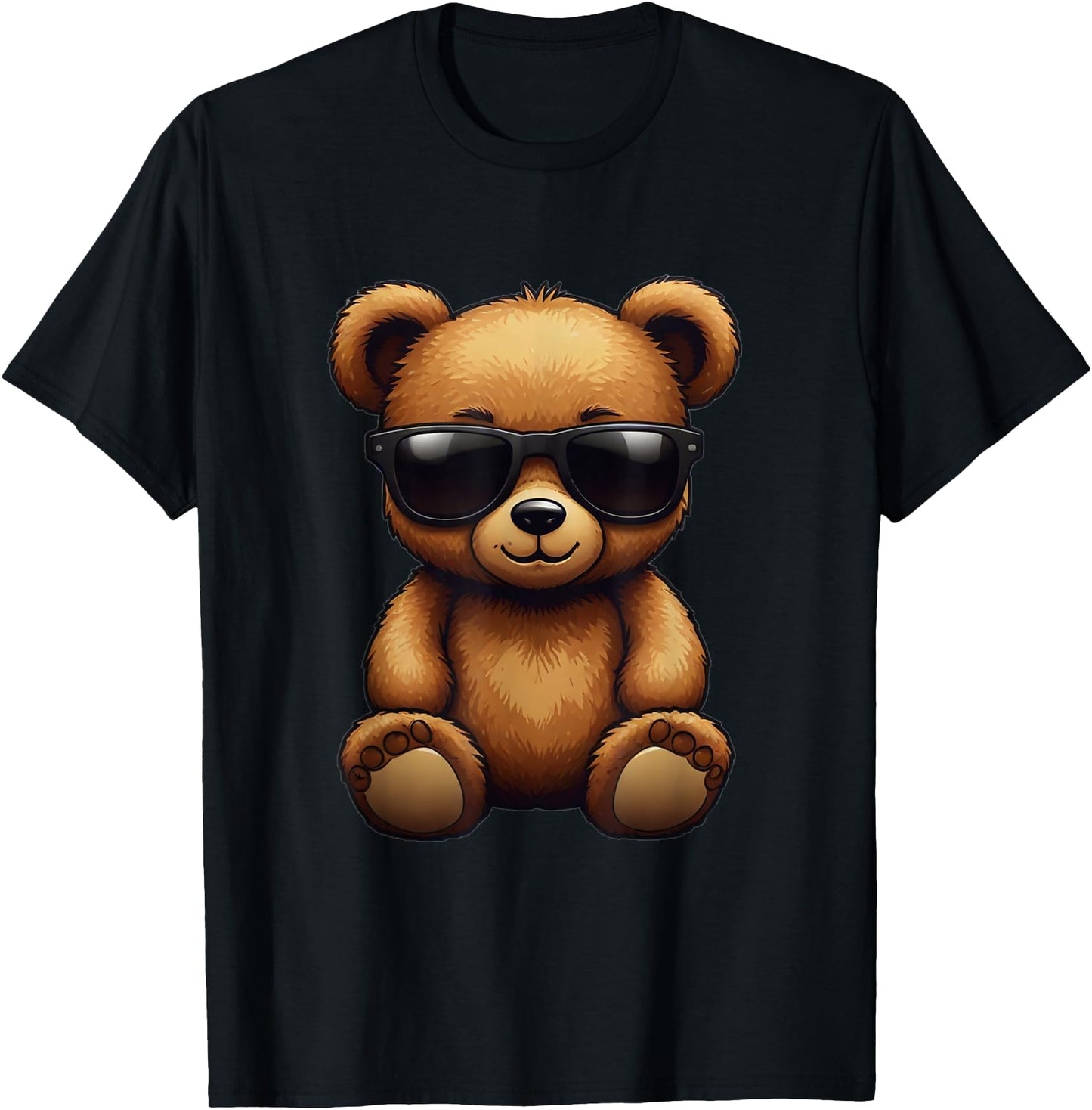 Cool Brown Bear Teddy Bear Wearing Sunglasses in Summer