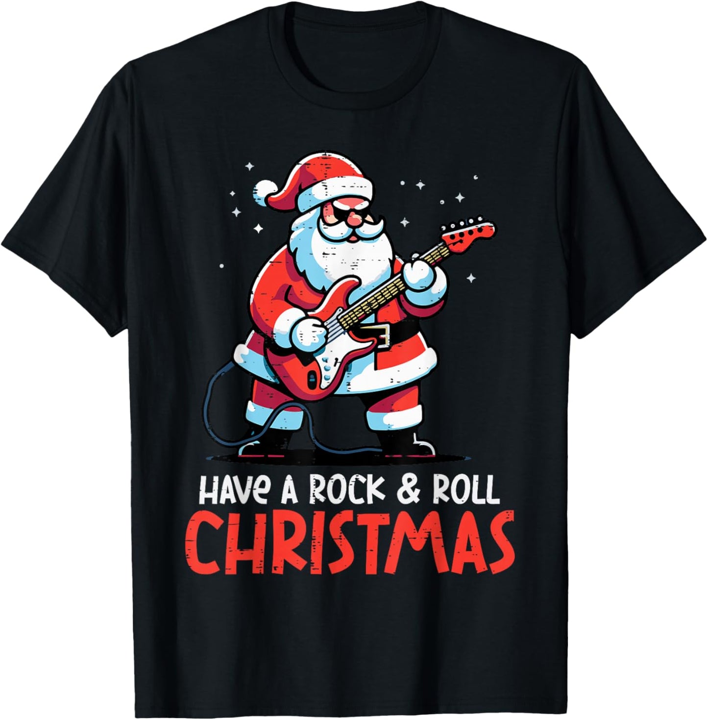 Have Rock Roll Christmas Santa Guitar Xmas Men Boys Kids