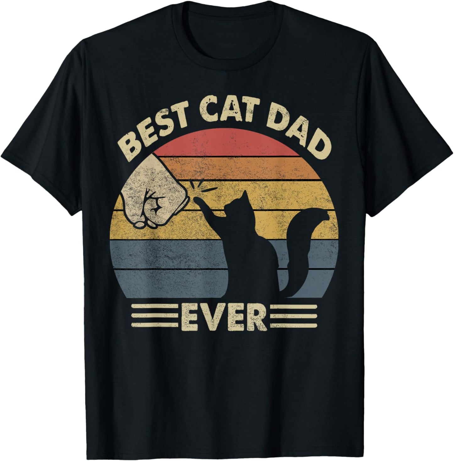 Cat-Shirt Men Best Cat Dad Ever Funny Cat Lover Gift T-Shirt
