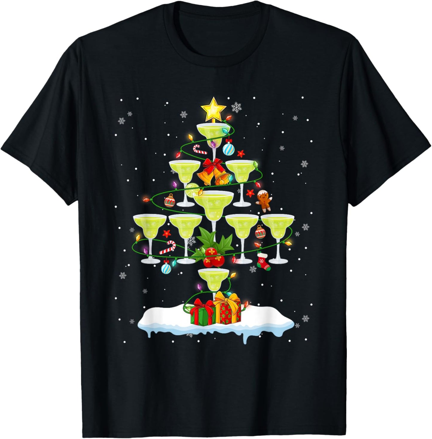 Glasses Of Margarita Christmas Tree Lights Ornaments Xmas
