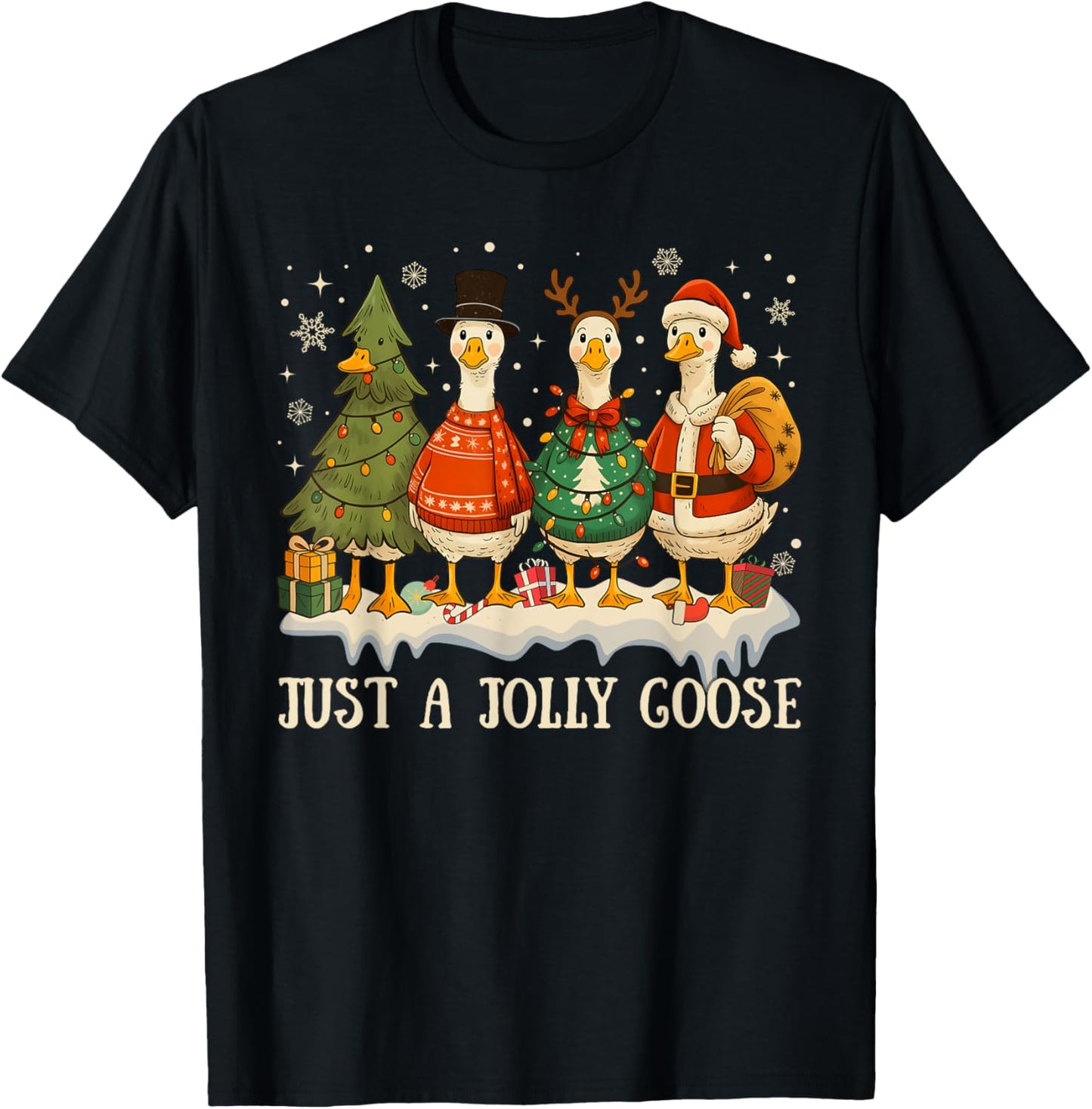 Just A Jolly Cute Goose Funny Merry Goosemas Christmas Xmas