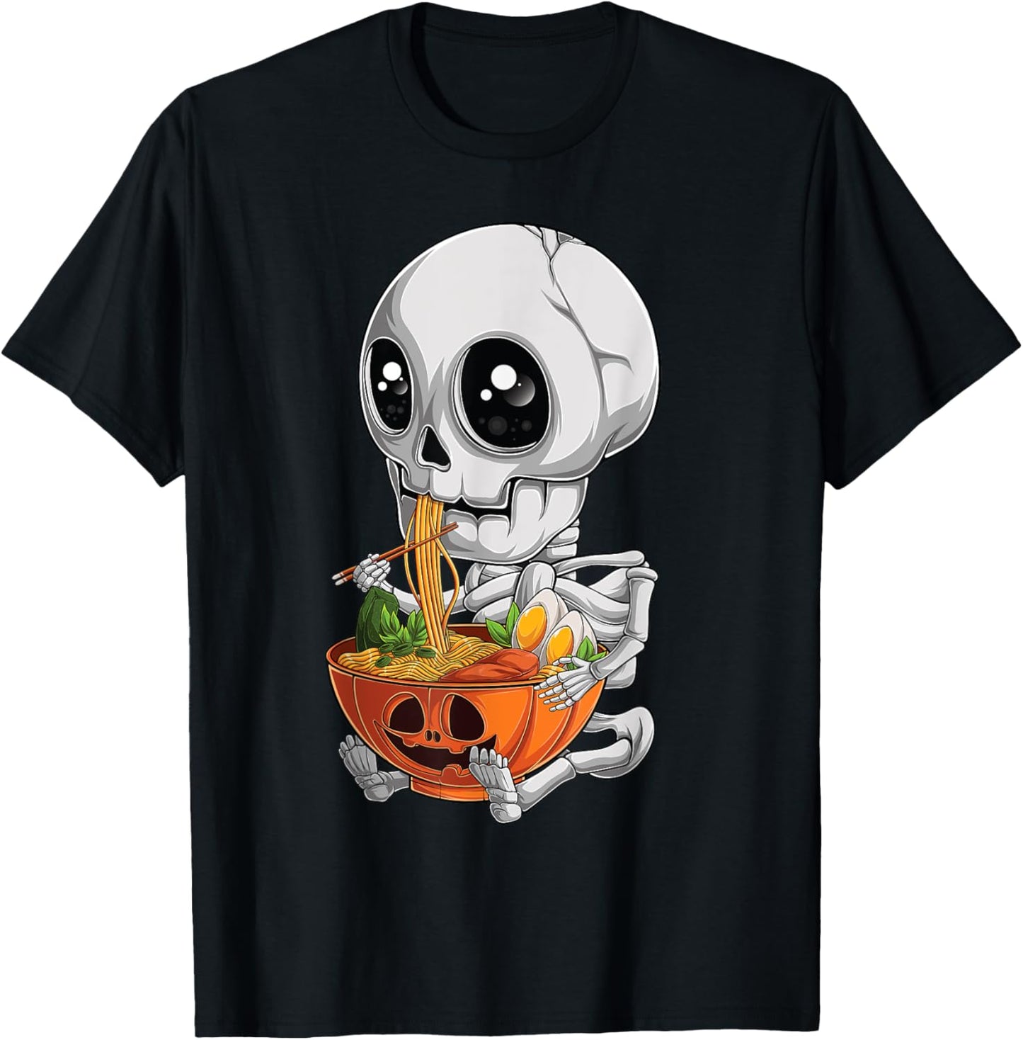 kawaii japanese anime Skeleton Halloween ramen Food Lovers