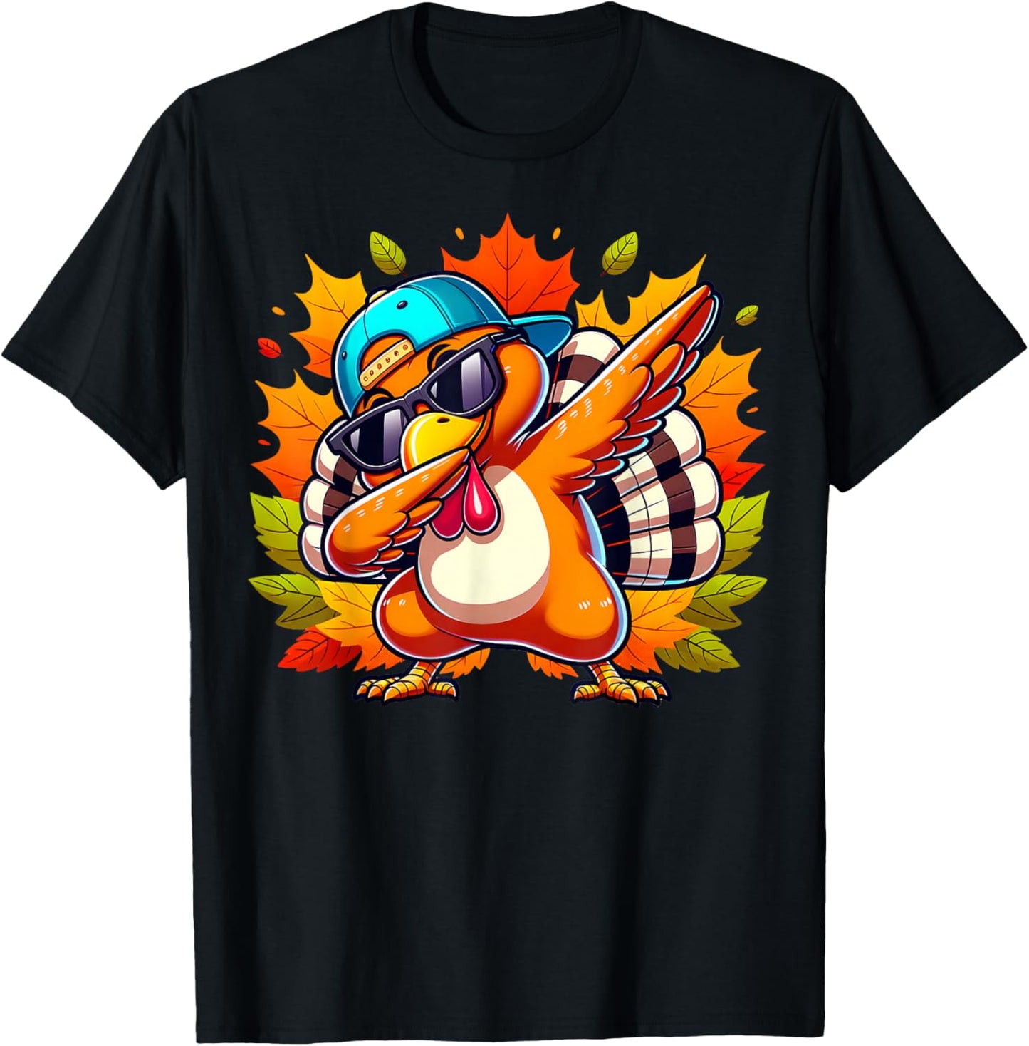 Dabbing Turkey Thanksgiving Day Pilgrim Boys Men Funny Dab