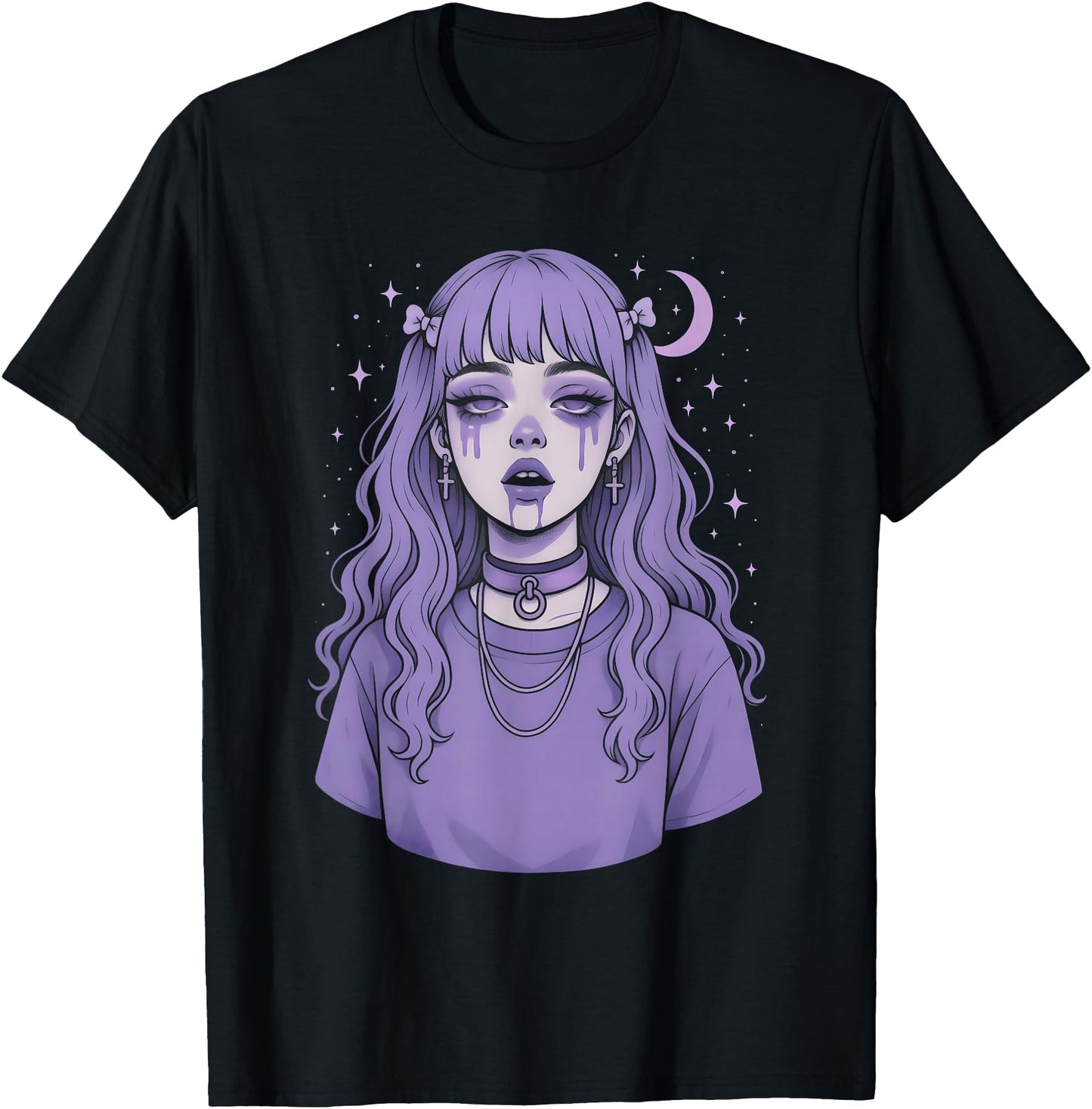 Sad Pastel Goth Anime Girl Crying