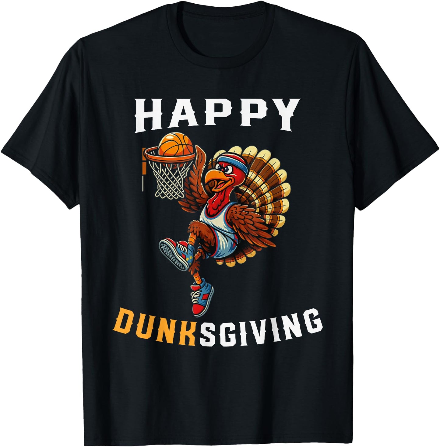 Dunksgiving Turkey Basketball Player Funny Thanksgiving Day