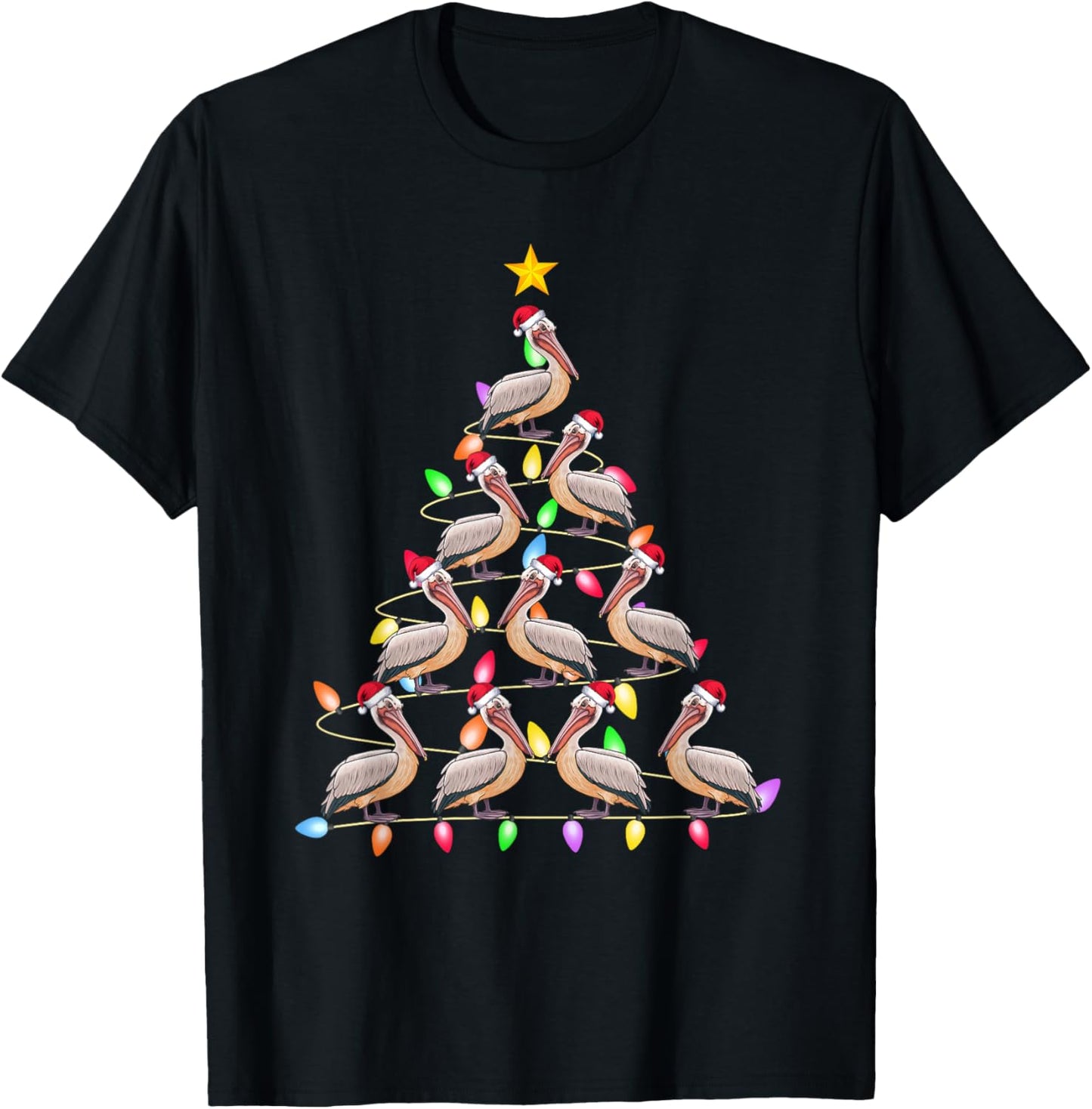 Christmas Tree Lights Men Women Santa Pelican Xmas PJs