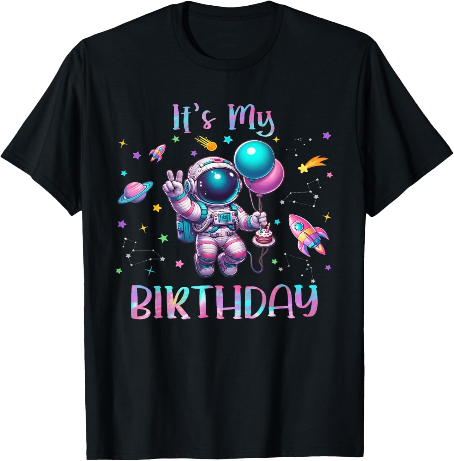It's My Birthday Girl Astronaut Decoration Bday Party