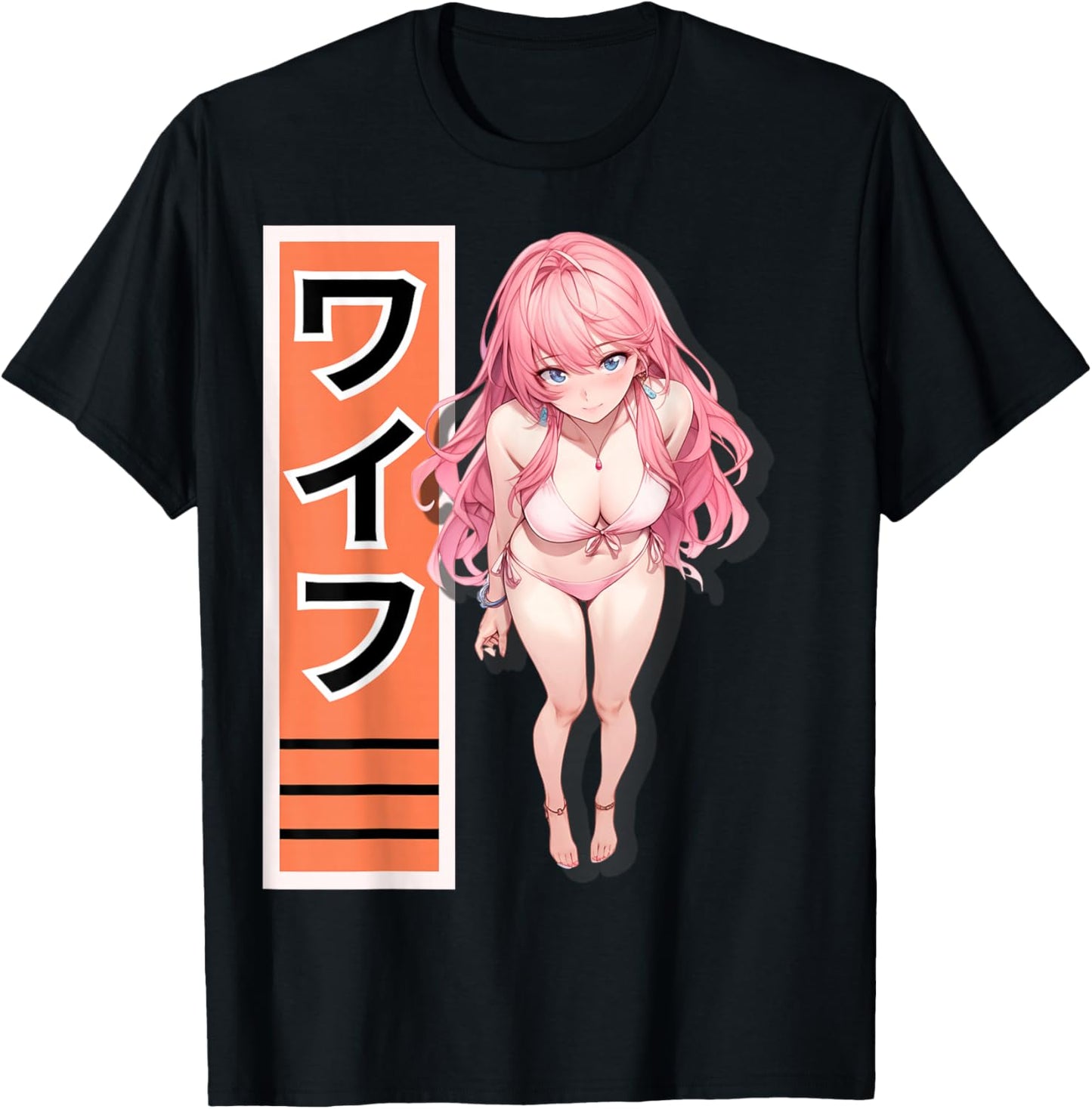 Vibrant Anime Girl Waifu Kawaii Design for Manga and Otaku