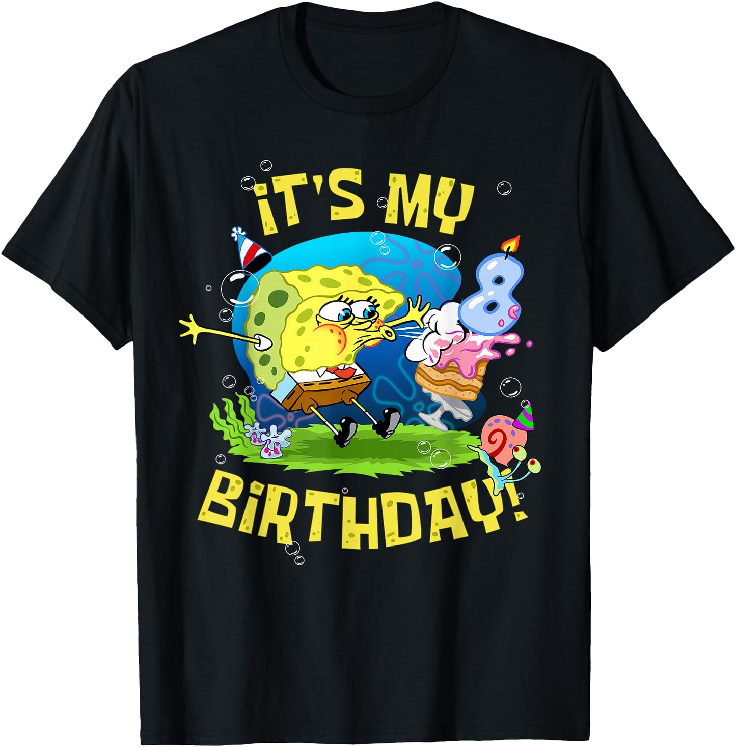Spongebob It's My 8th Birthday Cake Eight Years Spongebob