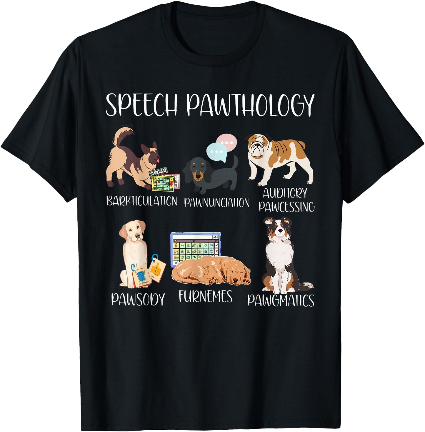 Speech Pathology Funny Dogs Puns Speech Pawthology SLP SLPA