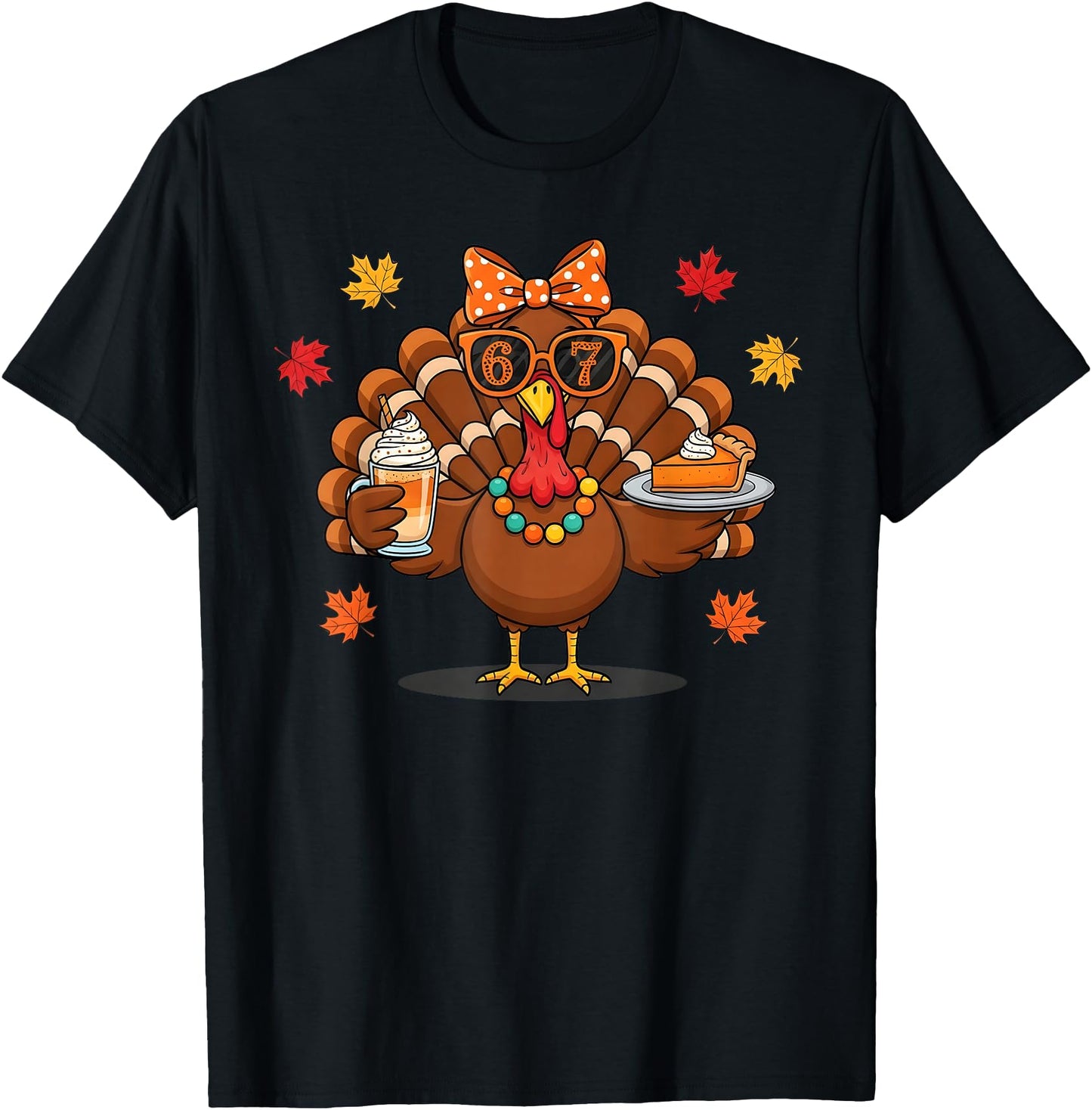 Funny 67 Meme Thanksgiving Turkey with Pumpkin Pie