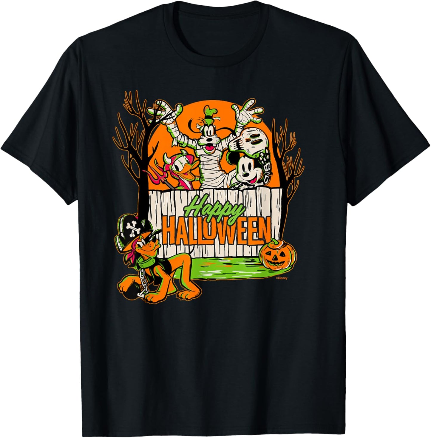 Disney 100 Mickey Donald Goofy & Pluto Happy Halloween D100
