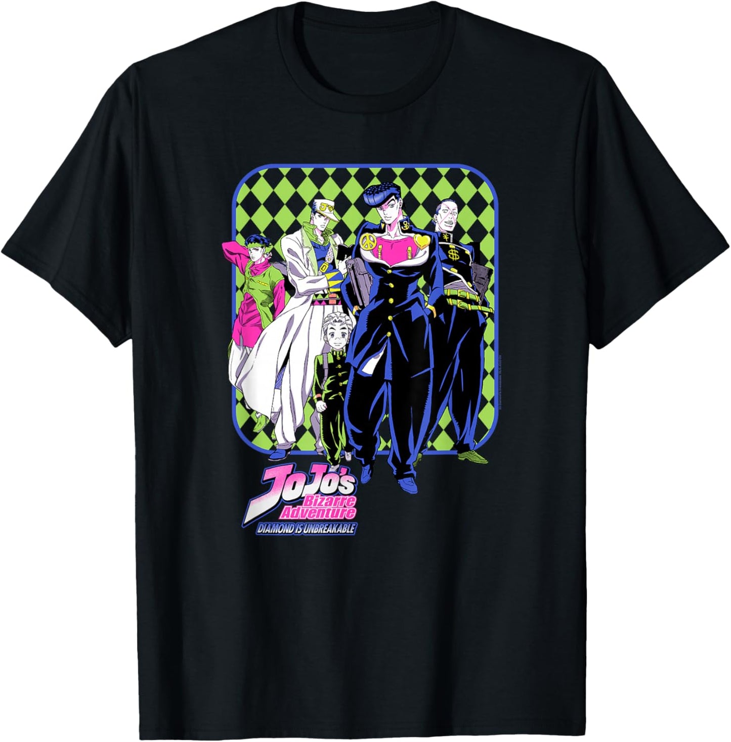 JoJo's Bizarre Adventure Josuke and Friends Neon Anime
