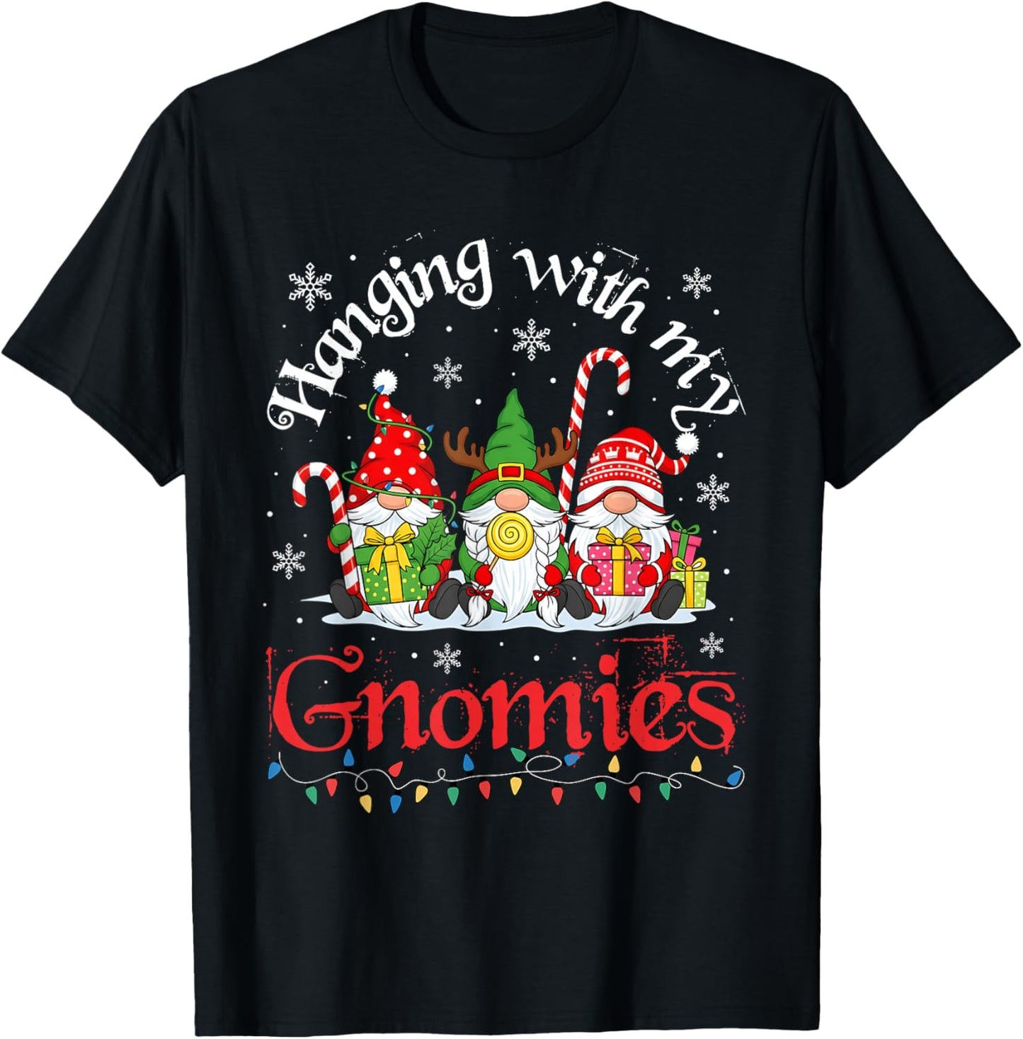 Hanging with My Gnomies Funny Gnome Friend Christmas Pajama